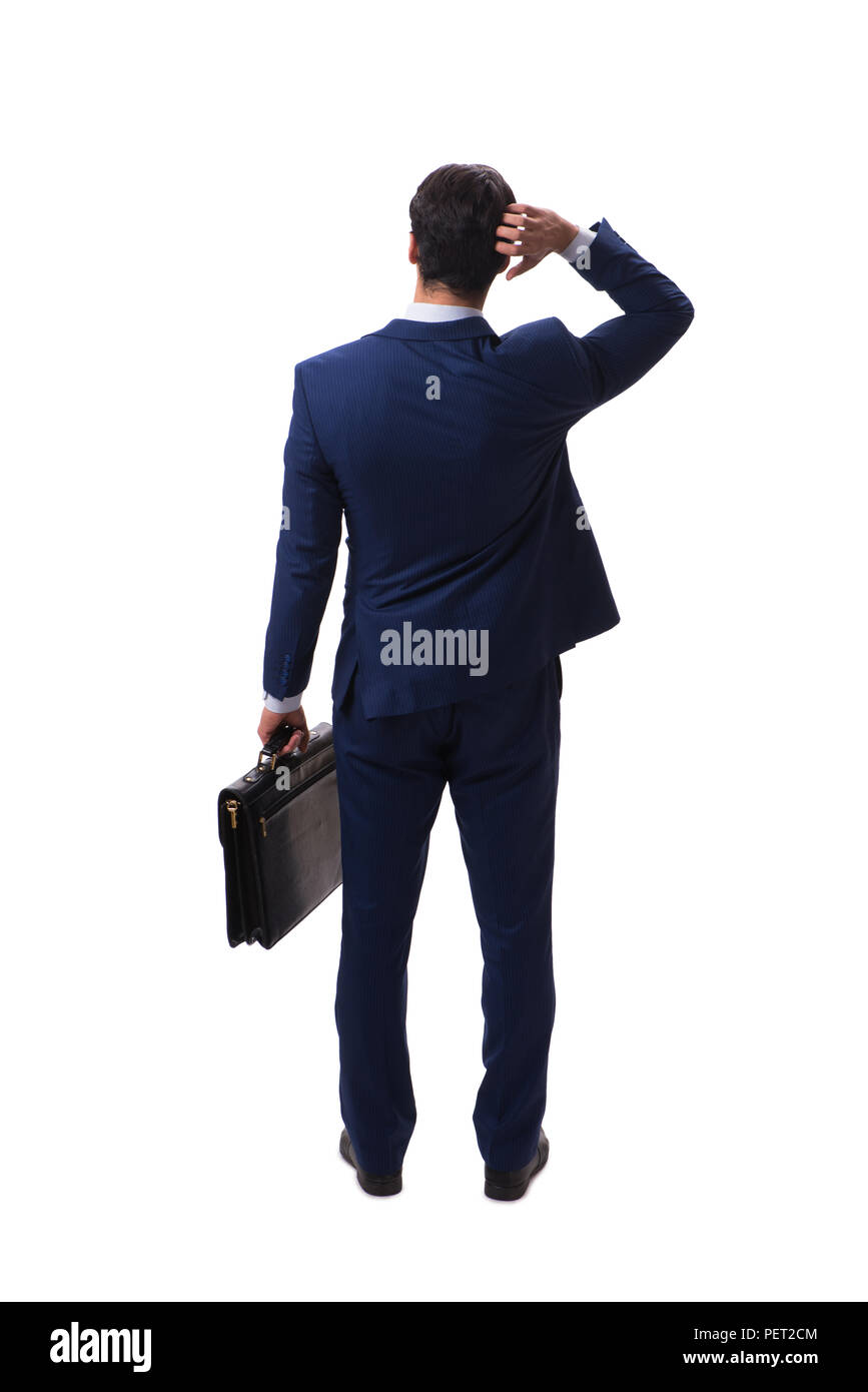 Young businessman isolated on white background Stock Photo - Alamy