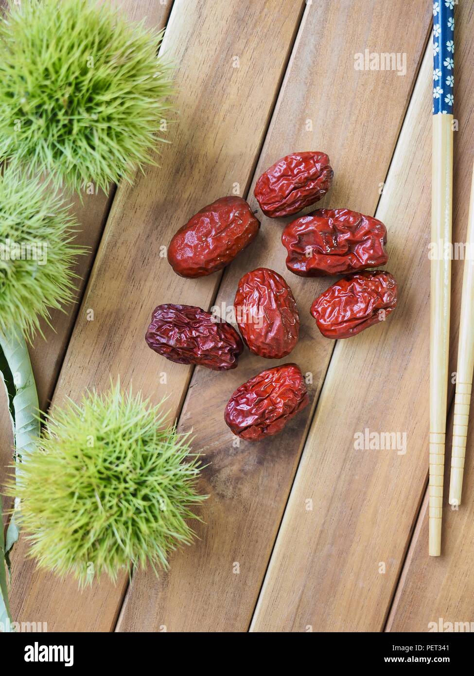 Korean food Dried jujube Stock Photo Alamy