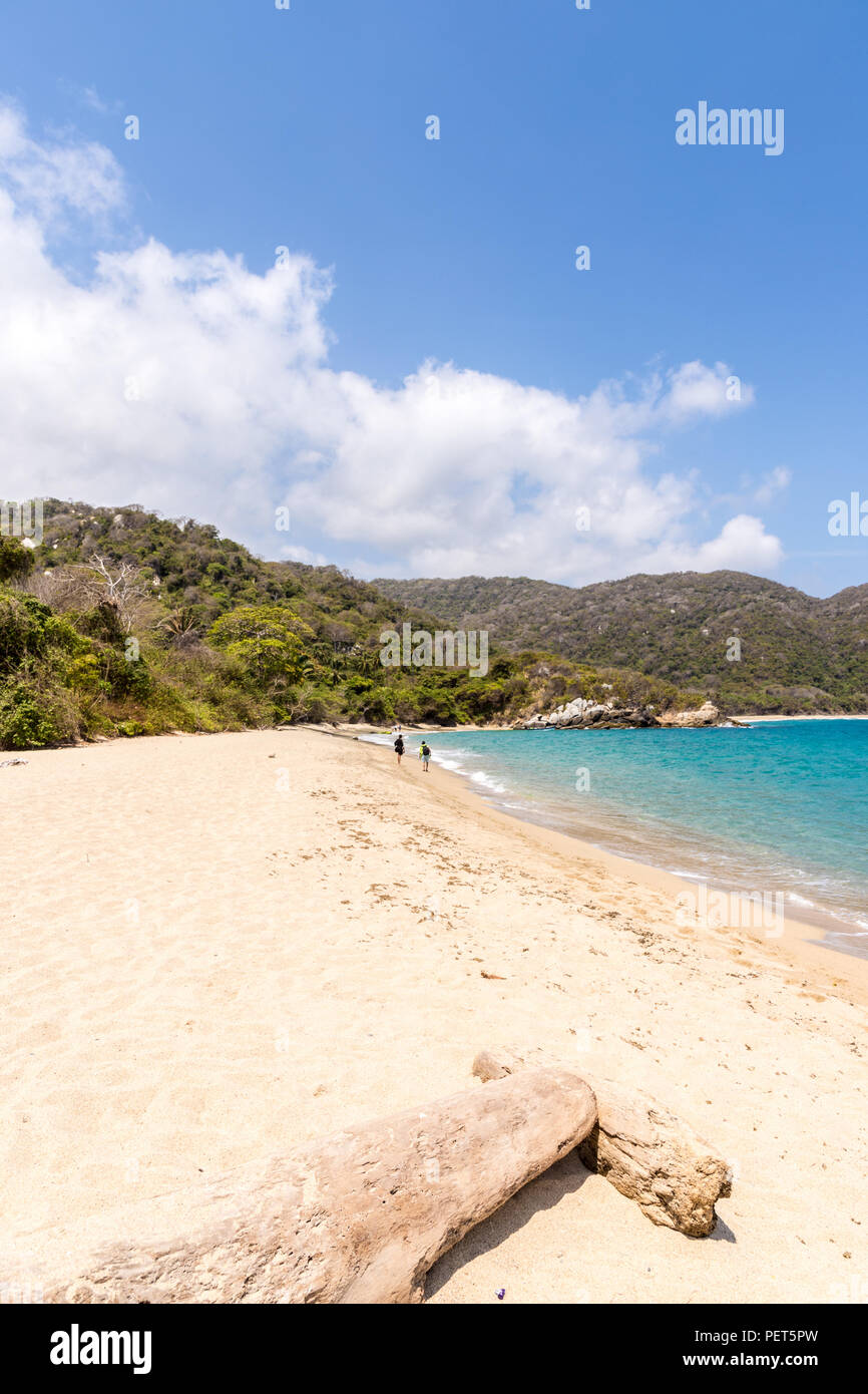 A typical view in Tayrona National Park in Colombia. Stock Photo