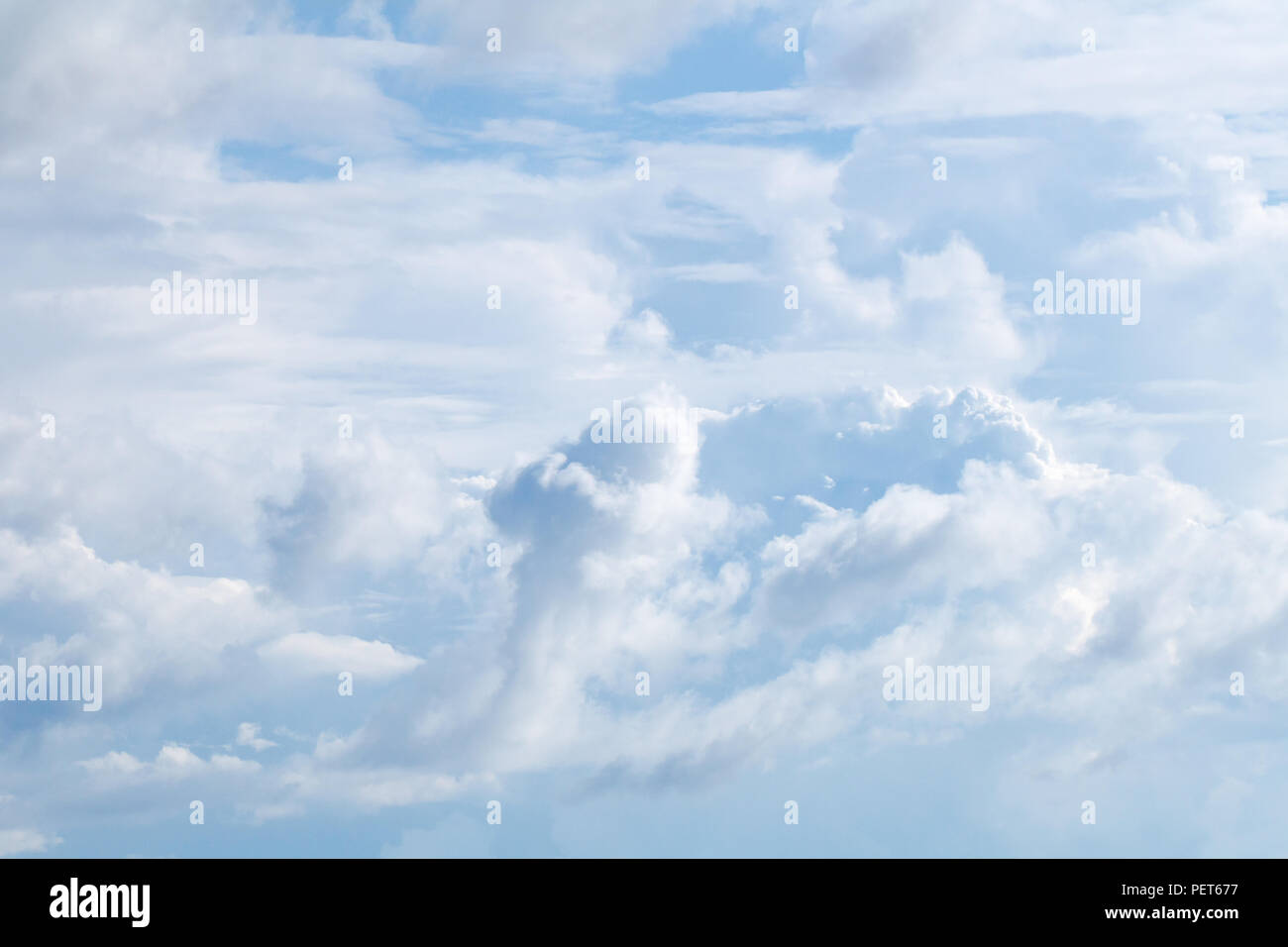 Fluffy clouds on sunny day. Sky background Stock Photo - Alamy