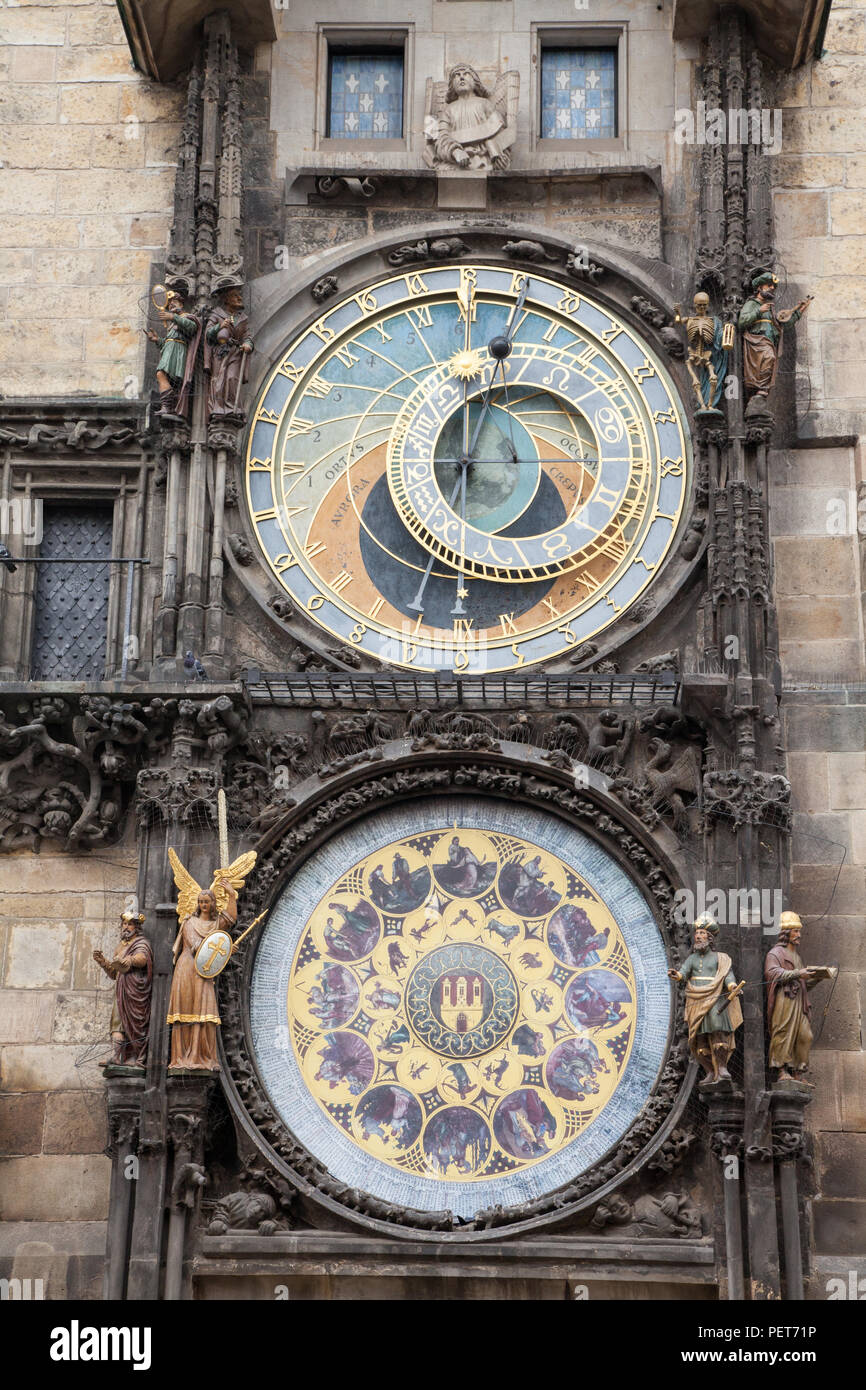 Full Astronomical clock in Prague, Czech Republic Stock Photo Alamy