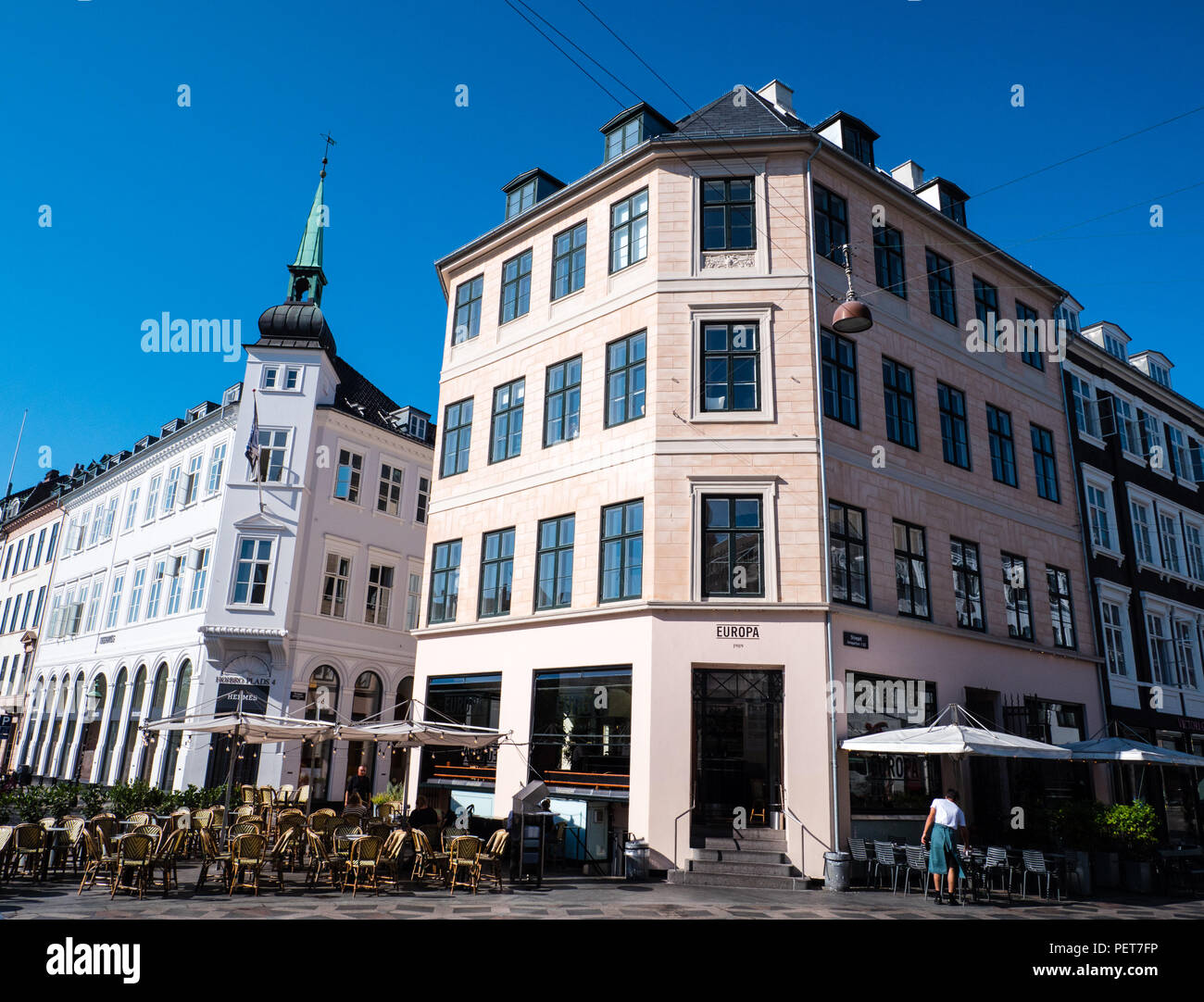 Café Europa, Copenhagen, Zealand, Denmark, Europe. Stock Photo