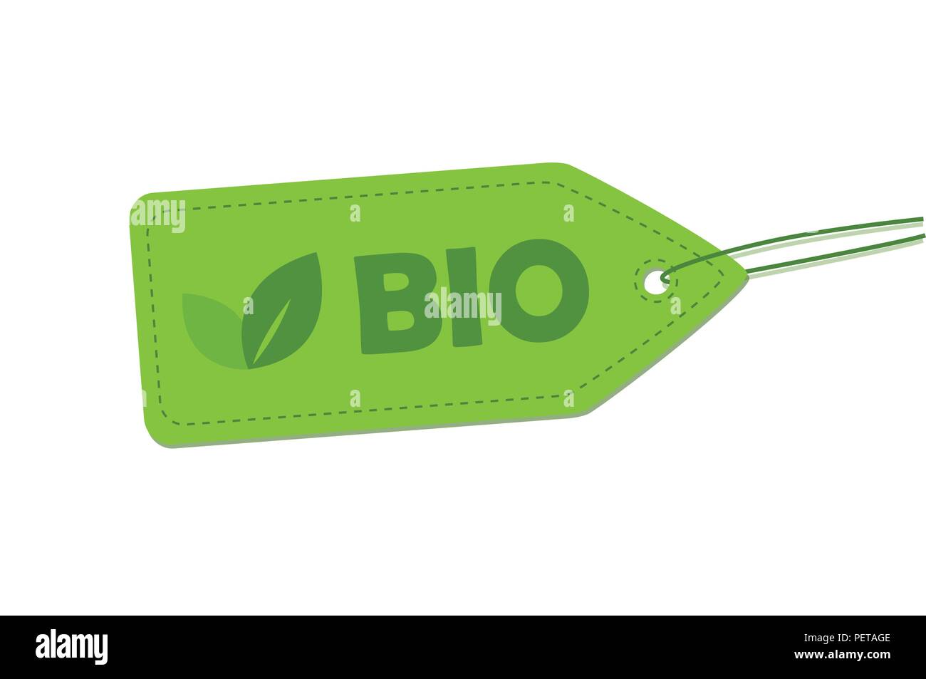 green organic paper label bio vector illustration EPS10 Stock Vector