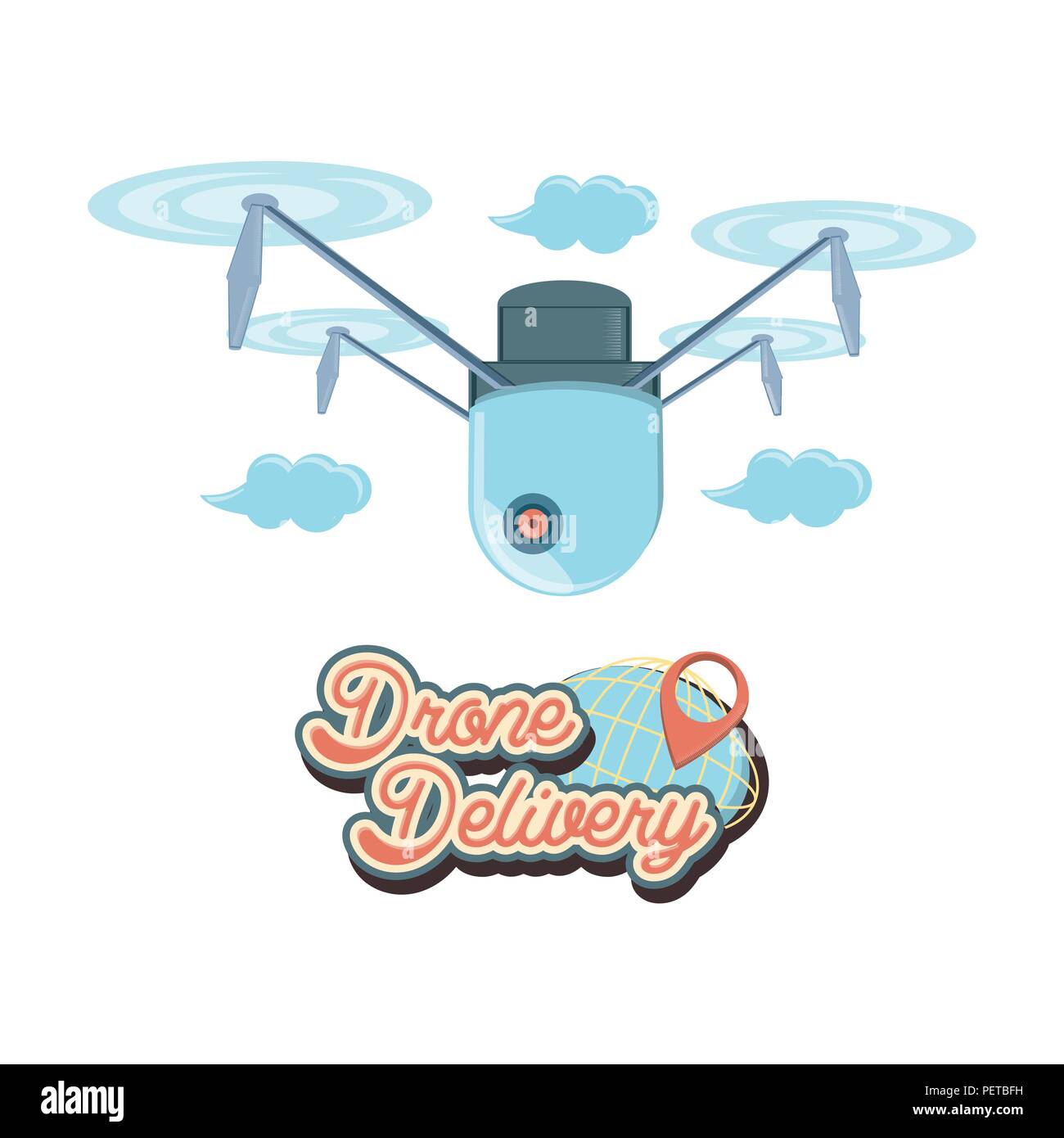 drone delivery service icon vector illustration design Stock Vector ...