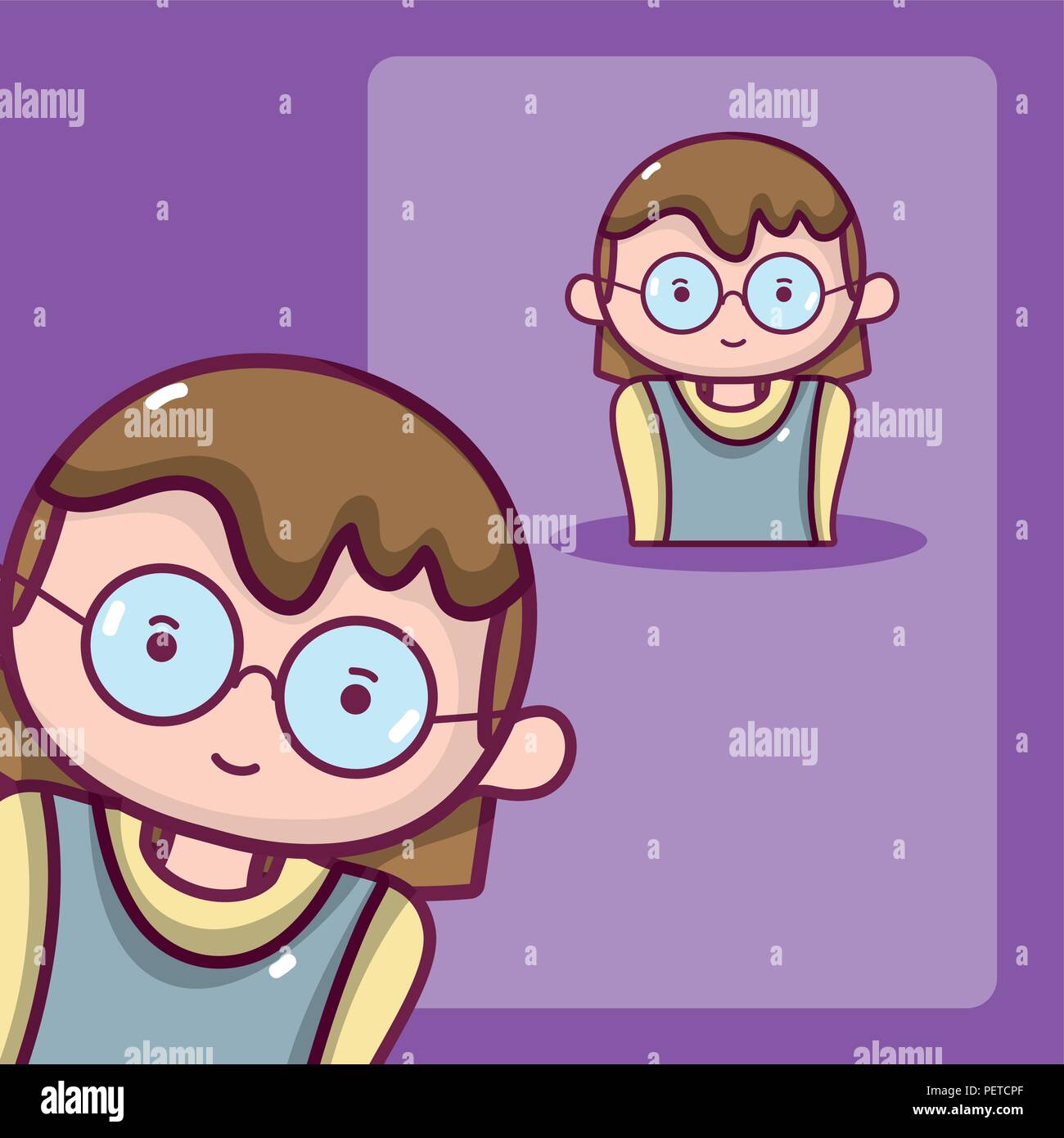 Avatar female profile woman brown hi-res stock photography and images ...