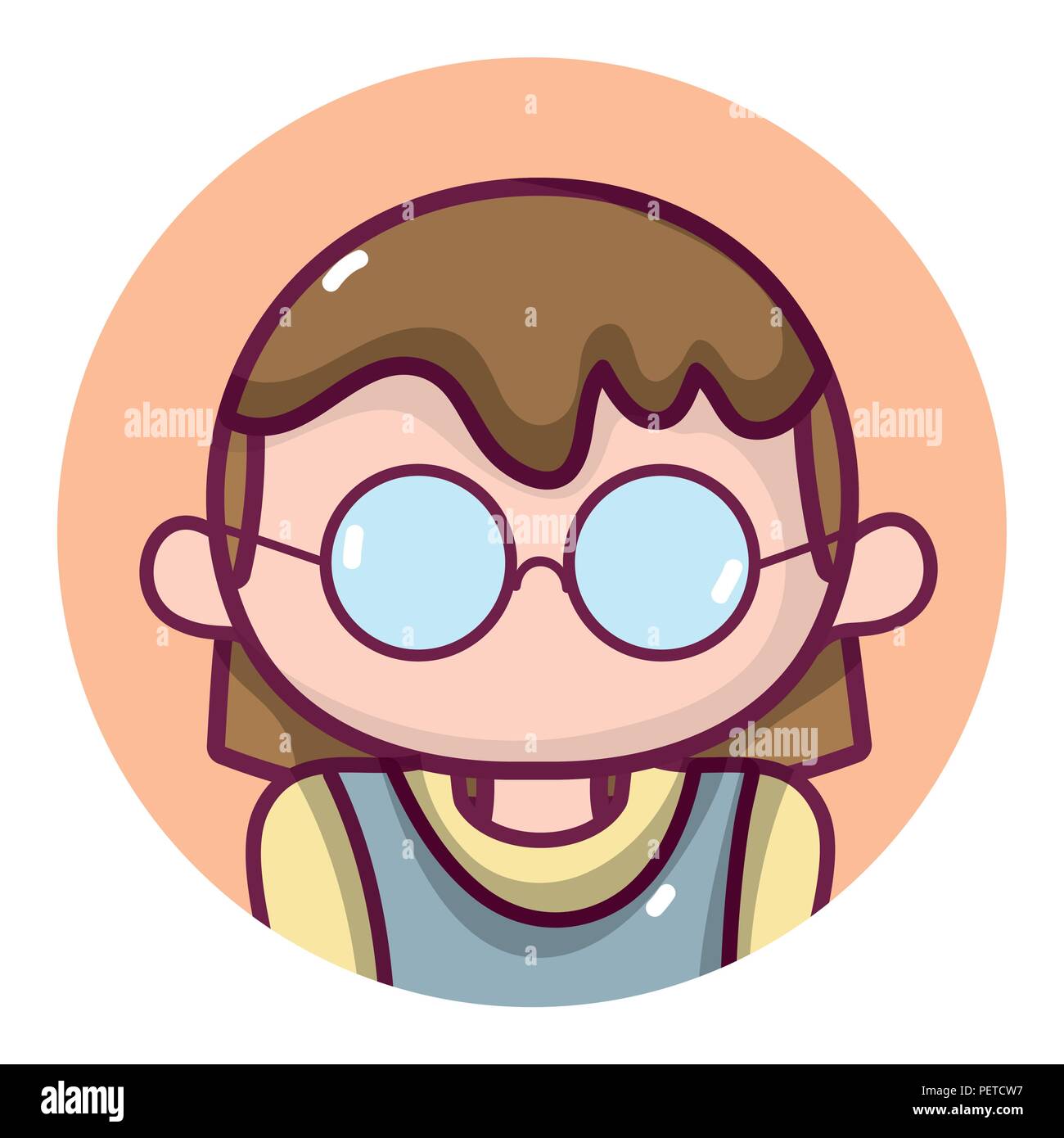 Page 2 - Girl Brown Hair Glasses High Resolution Stock Photography and  Images - Alamy