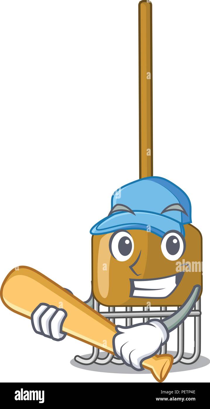 Playing baseball rake character cartoon style Stock Vector Image & Art ...