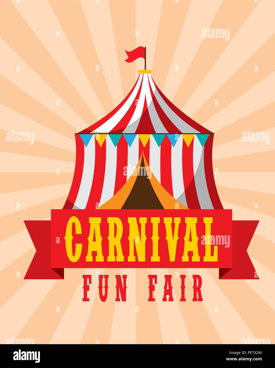 tent circus amusement retro carnival fun fair Stock Vector Image & Art ...