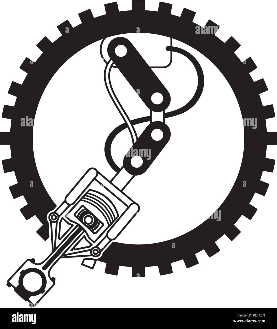 industry automotive robotic arm gear technical Stock Vector Image & Art