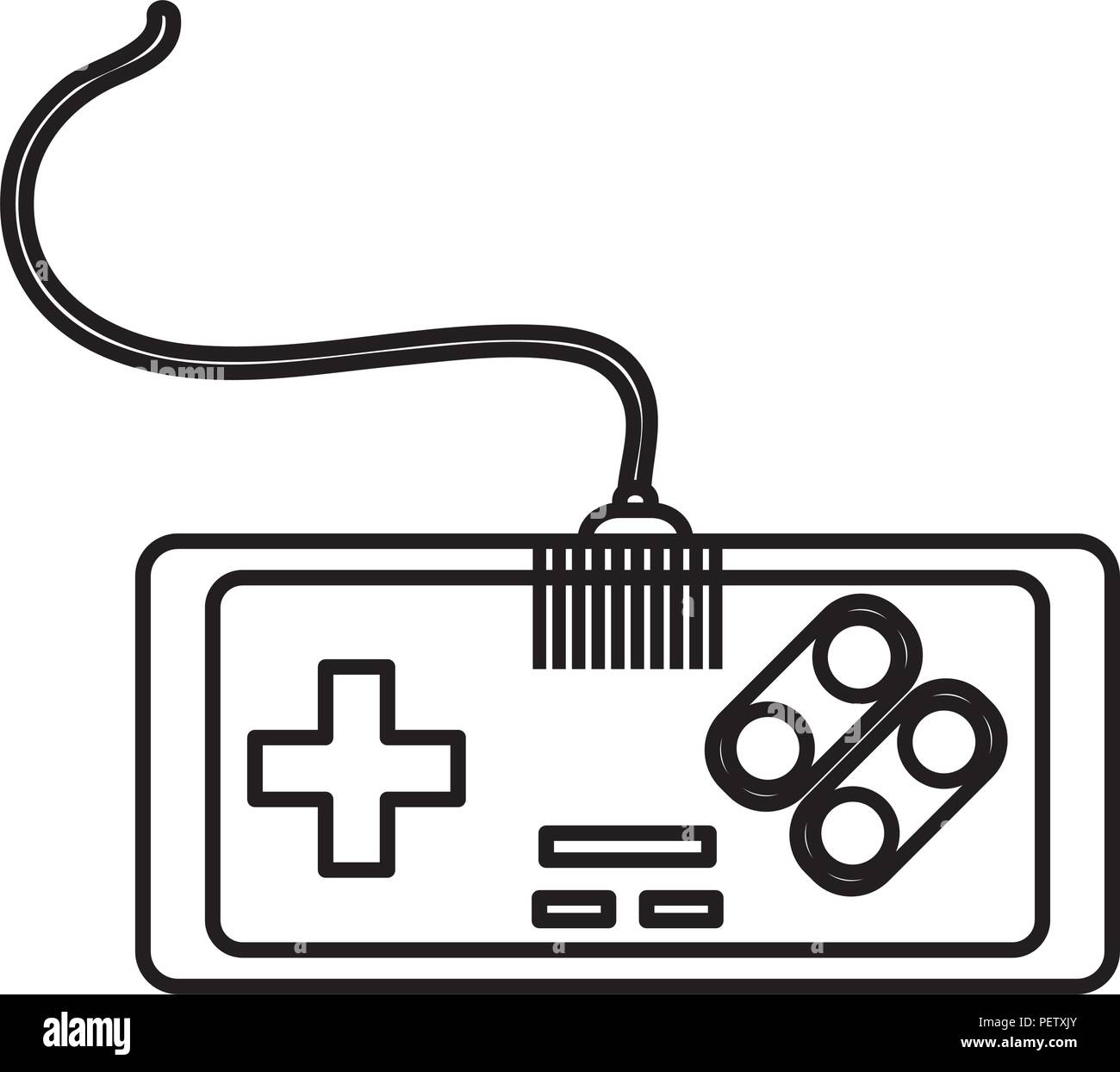 line videogame console simulator technology player Stock Vector Image ...