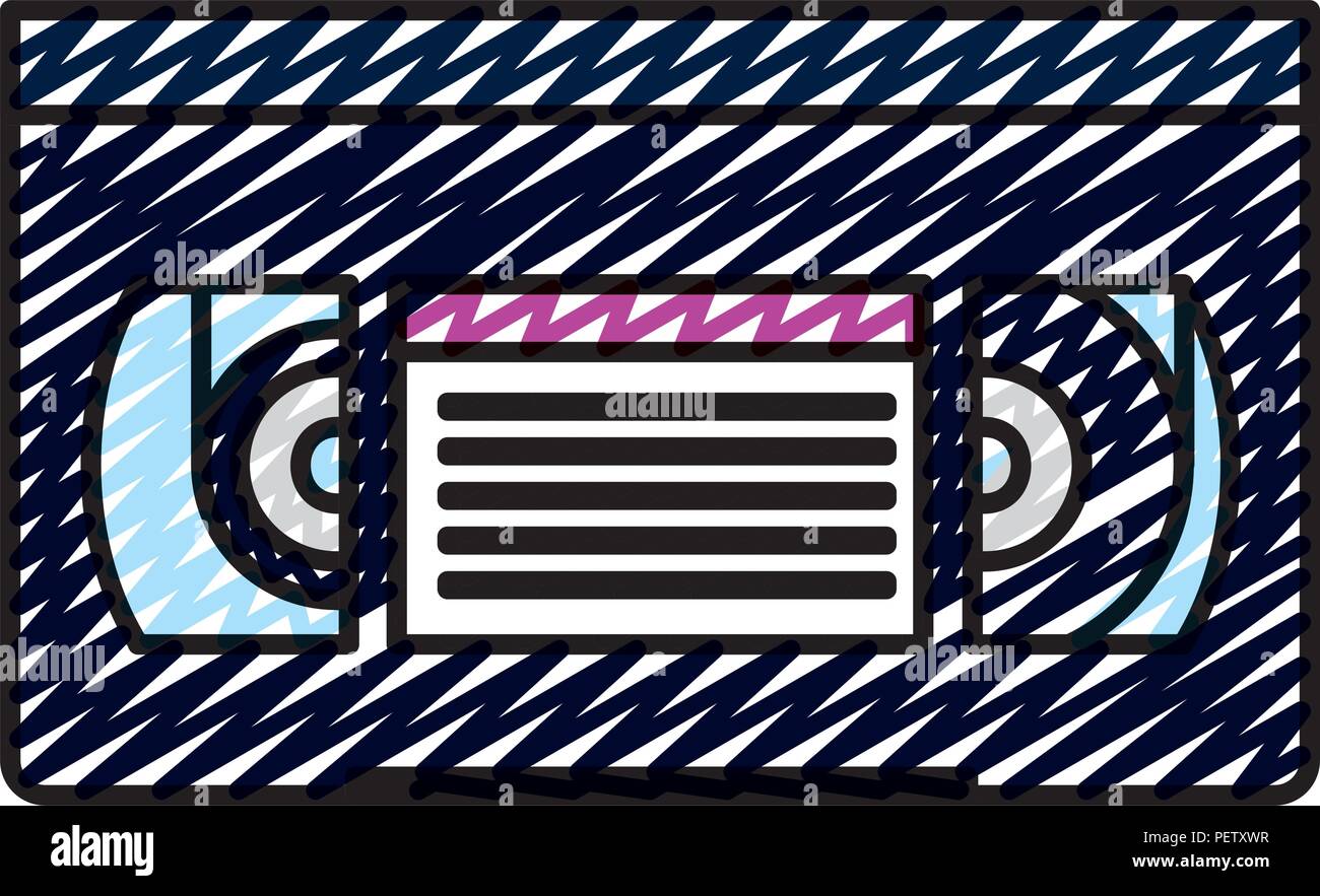 doodle retro tape old cassette stereo Stock Vector Image & Art - Alamy