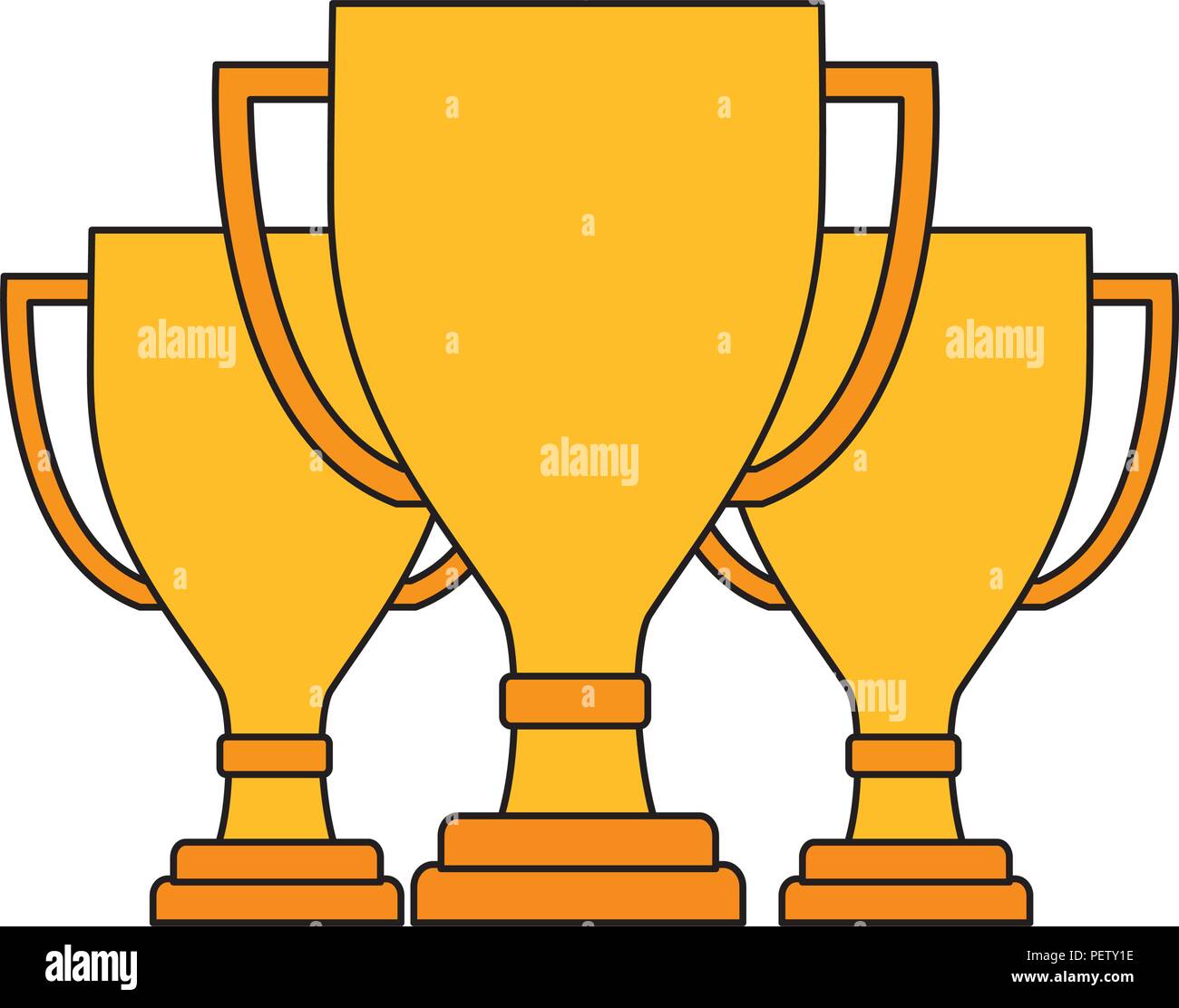 set trophy award cup isolated icon Stock Vector Image & Art - Alamy
