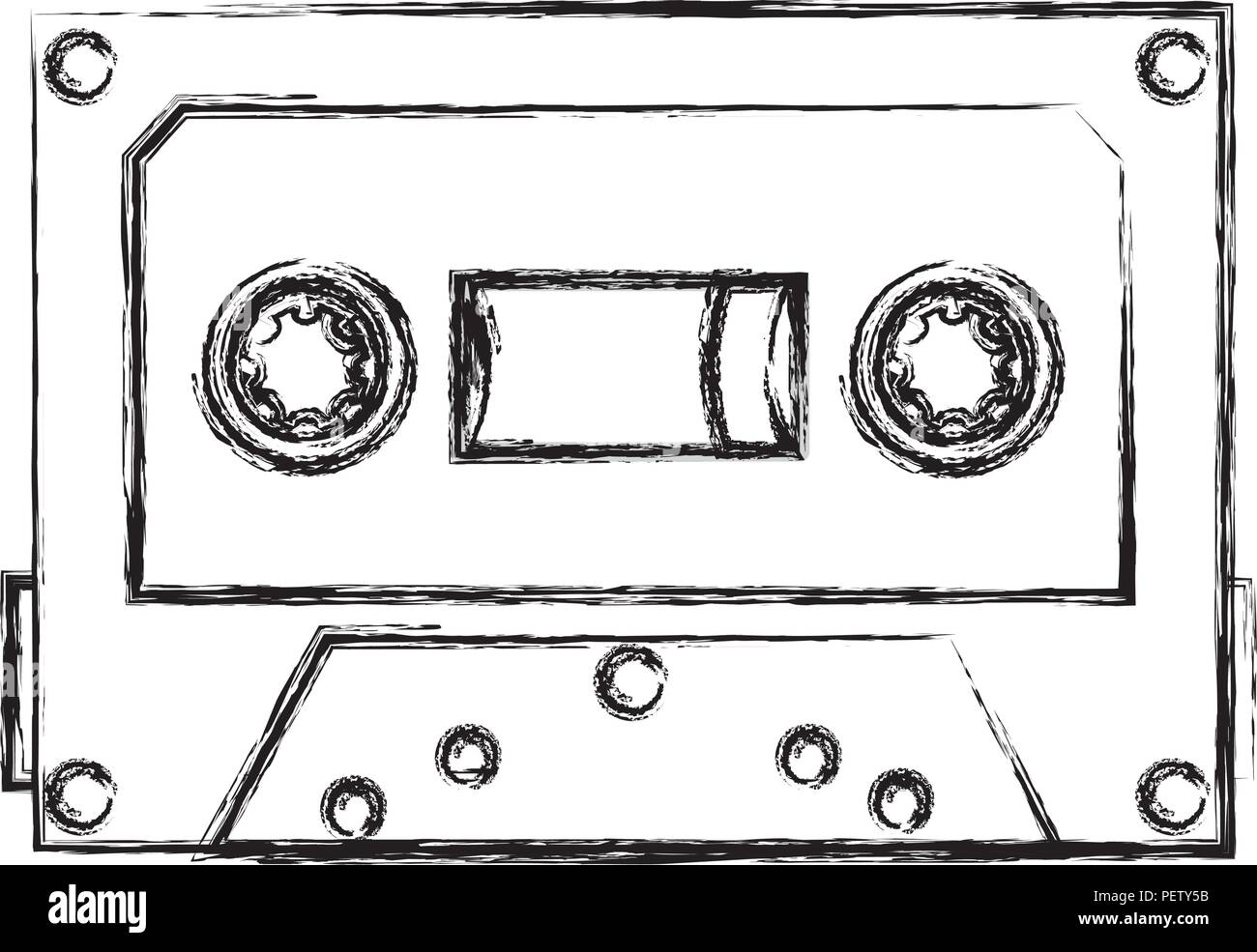 Grunge plastic cassette tape Stock Vector Images - Alamy
