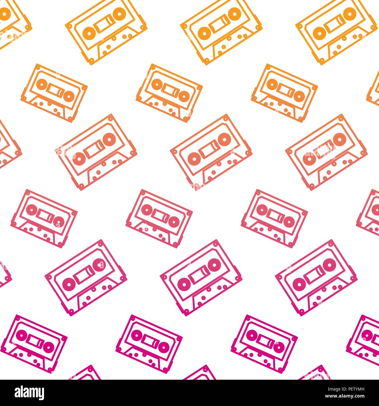 degraded line retro cassette stereo audio background Stock Vector Image ...