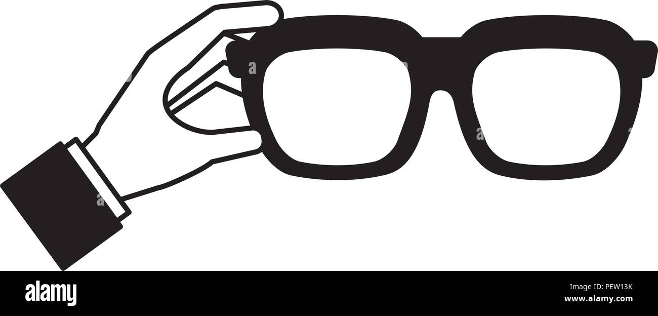hand with sunglasses summer isolated icon Stock Vector Image & Art - Alamy