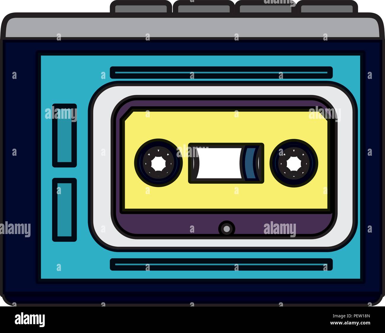 color plastic cassette tape retro stereo Stock Vector Image & Art - Alamy