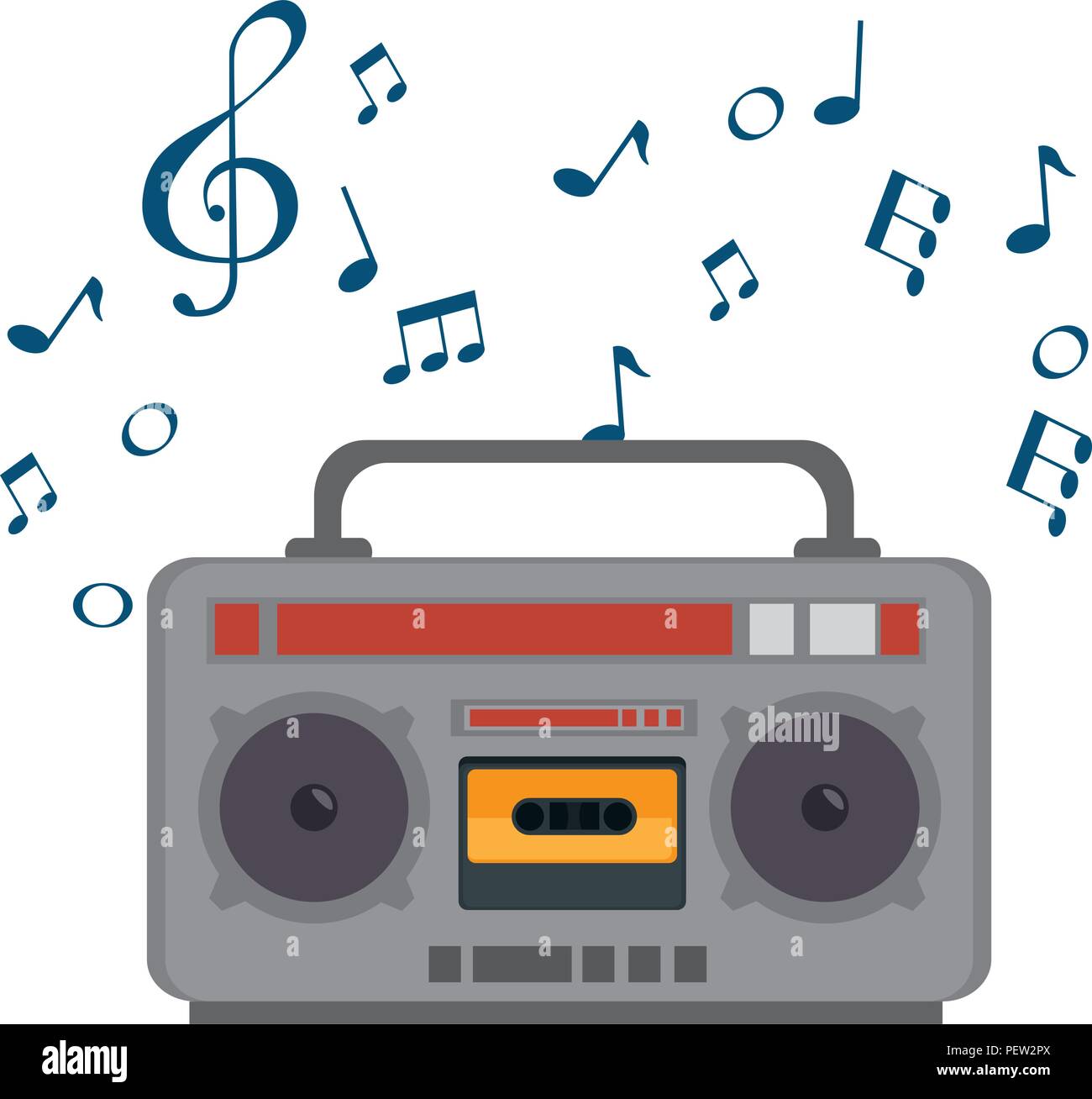 radio music player with notes vector illustration design Stock Vector Image  & Art - Alamy
