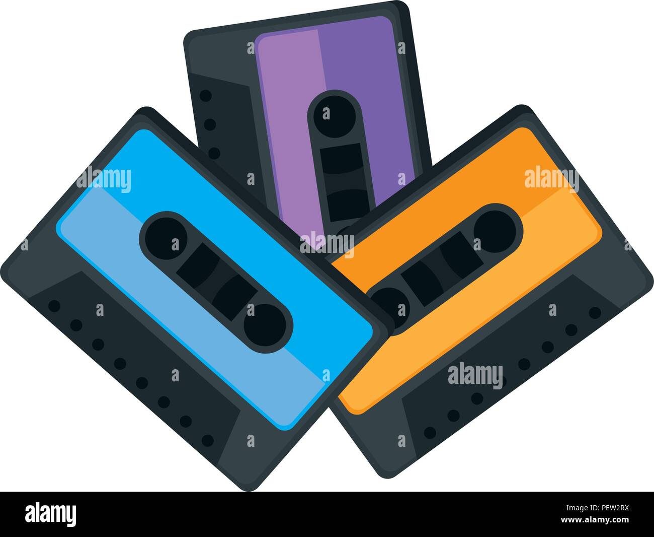 cassettes music isolated icons vector illustration design Stock Vector ...