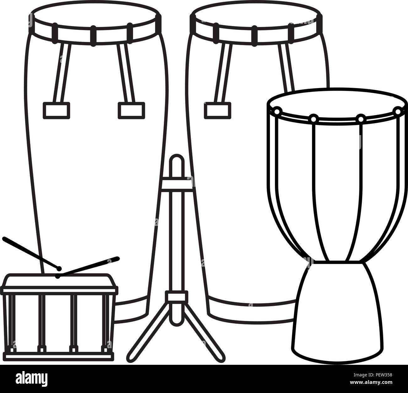 bongo drum with drums vector illustration design Stock Vector Image & Art Alamy