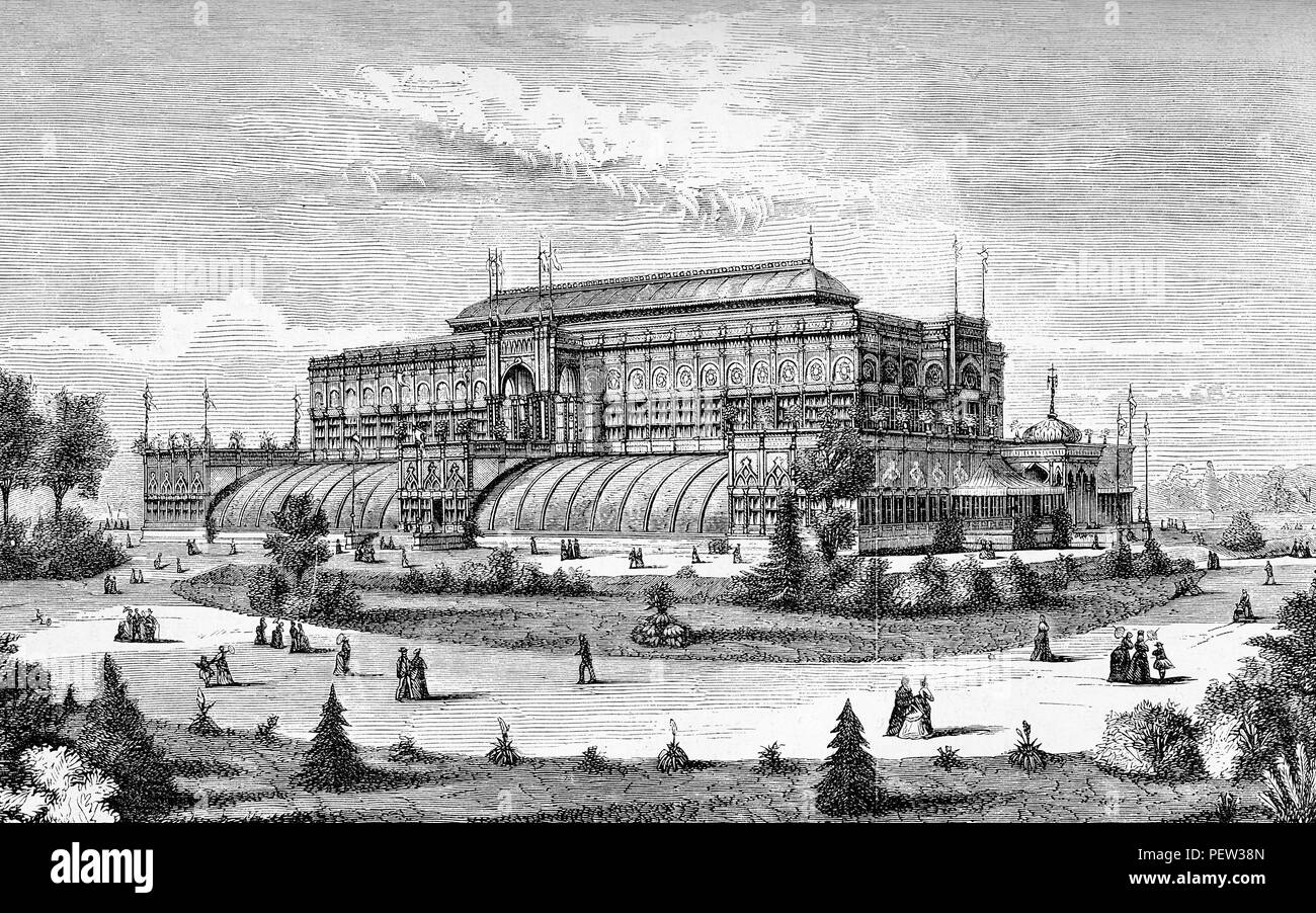 Affiche Couleur Grand Format Exposition Centenaire Philadelphie 1876 - Très Bon état, Rare