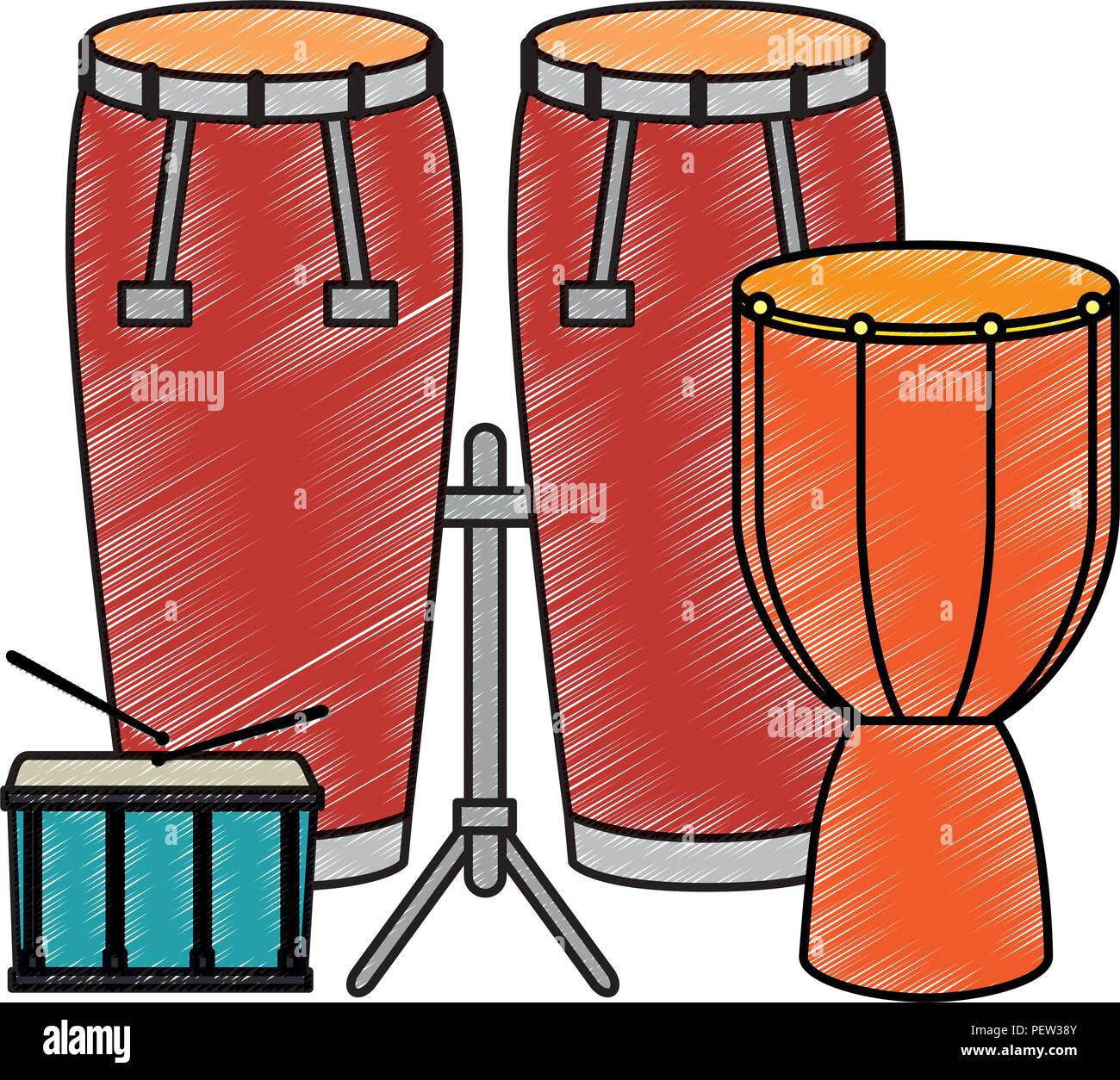 bongo drum with drums vector illustration design Stock Vector Image & Art Alamy