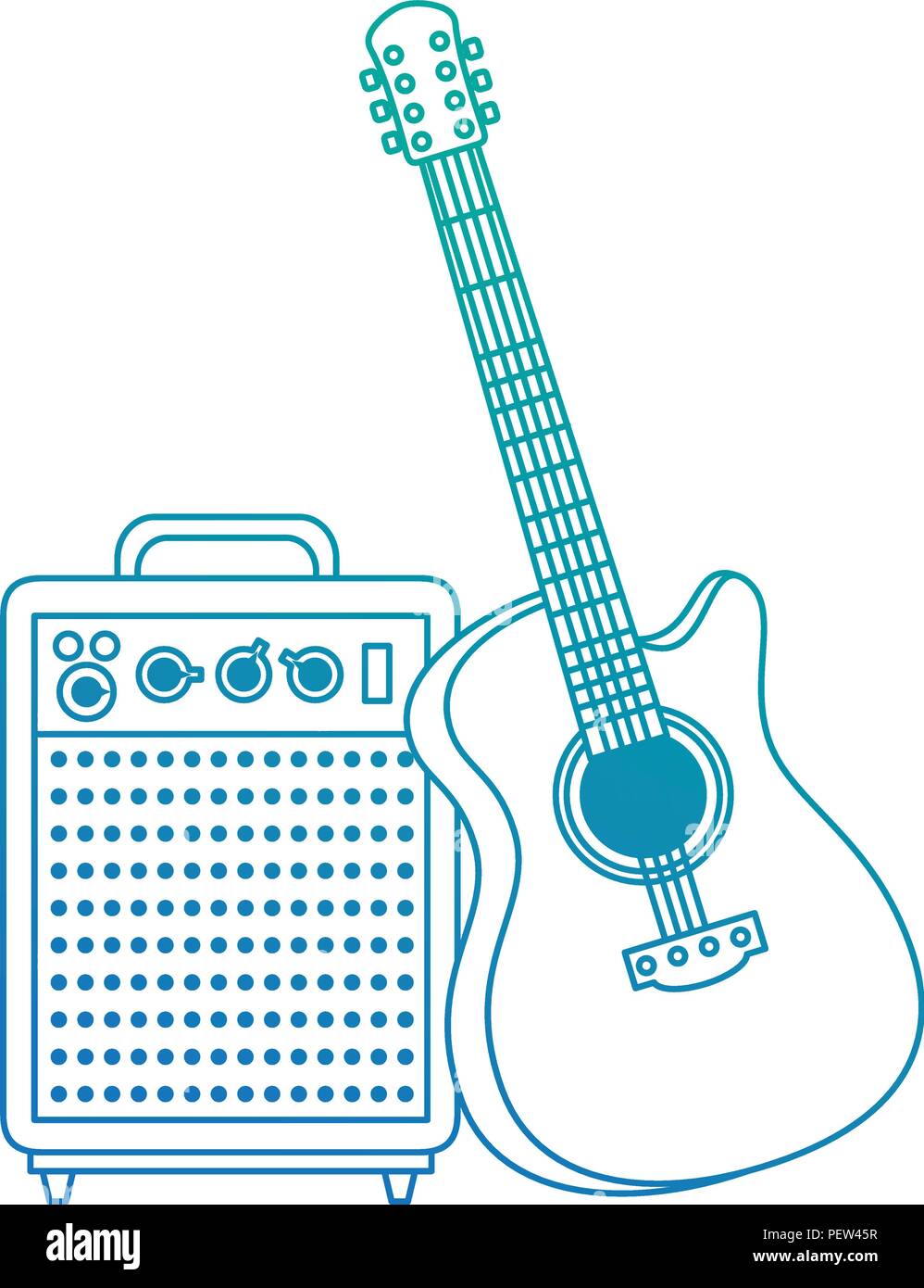 guitar with speaker