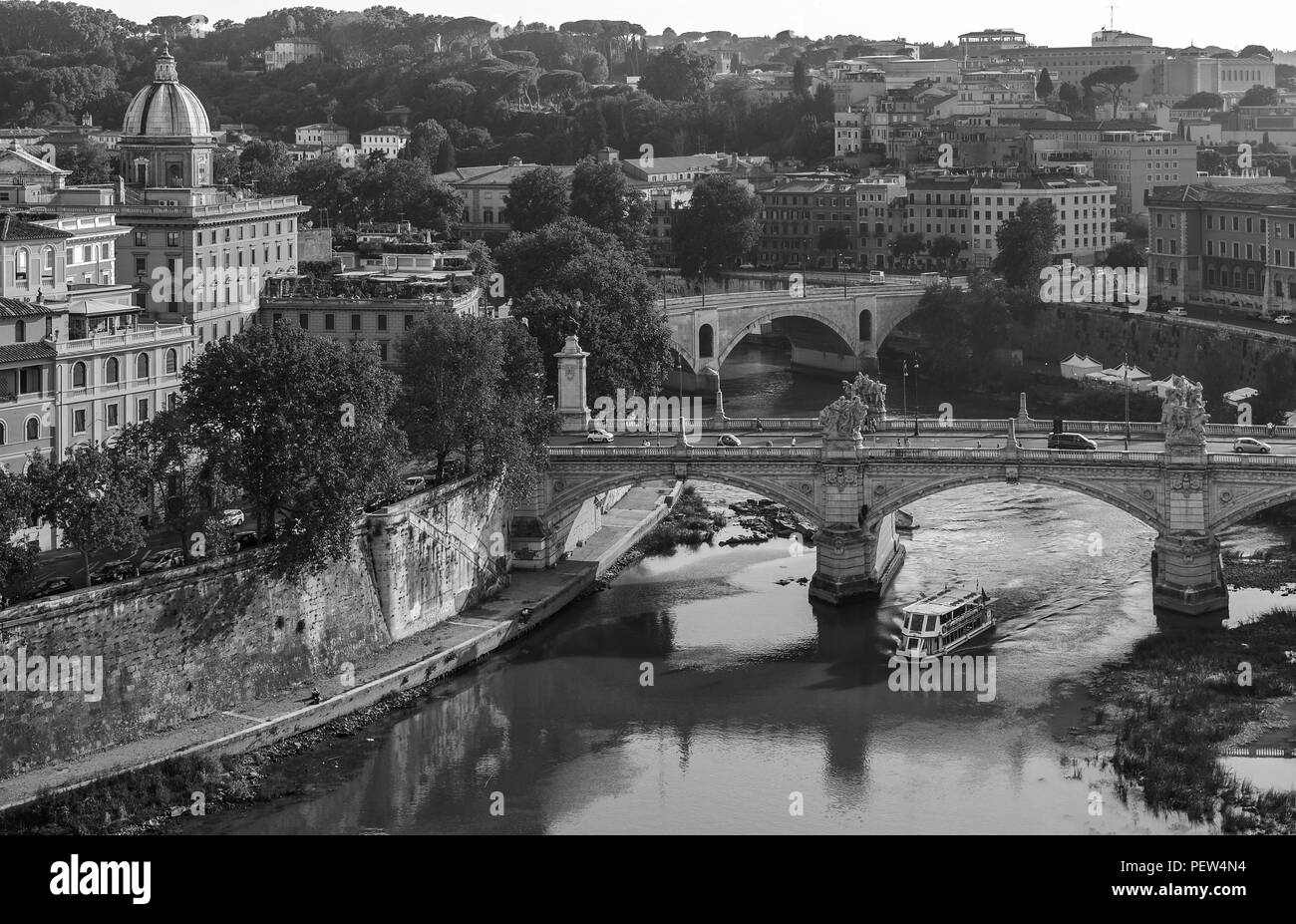Rome city in black and white Stock Photo - Alamy