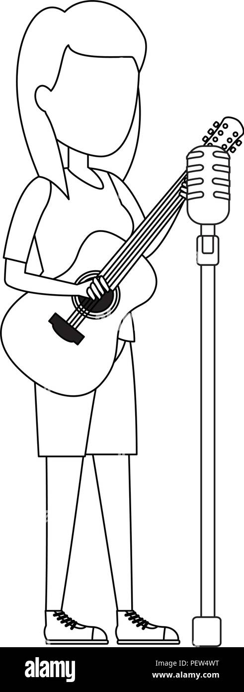 Lady singing sketch hi-res stock photography and images - Page 2 - Alamy