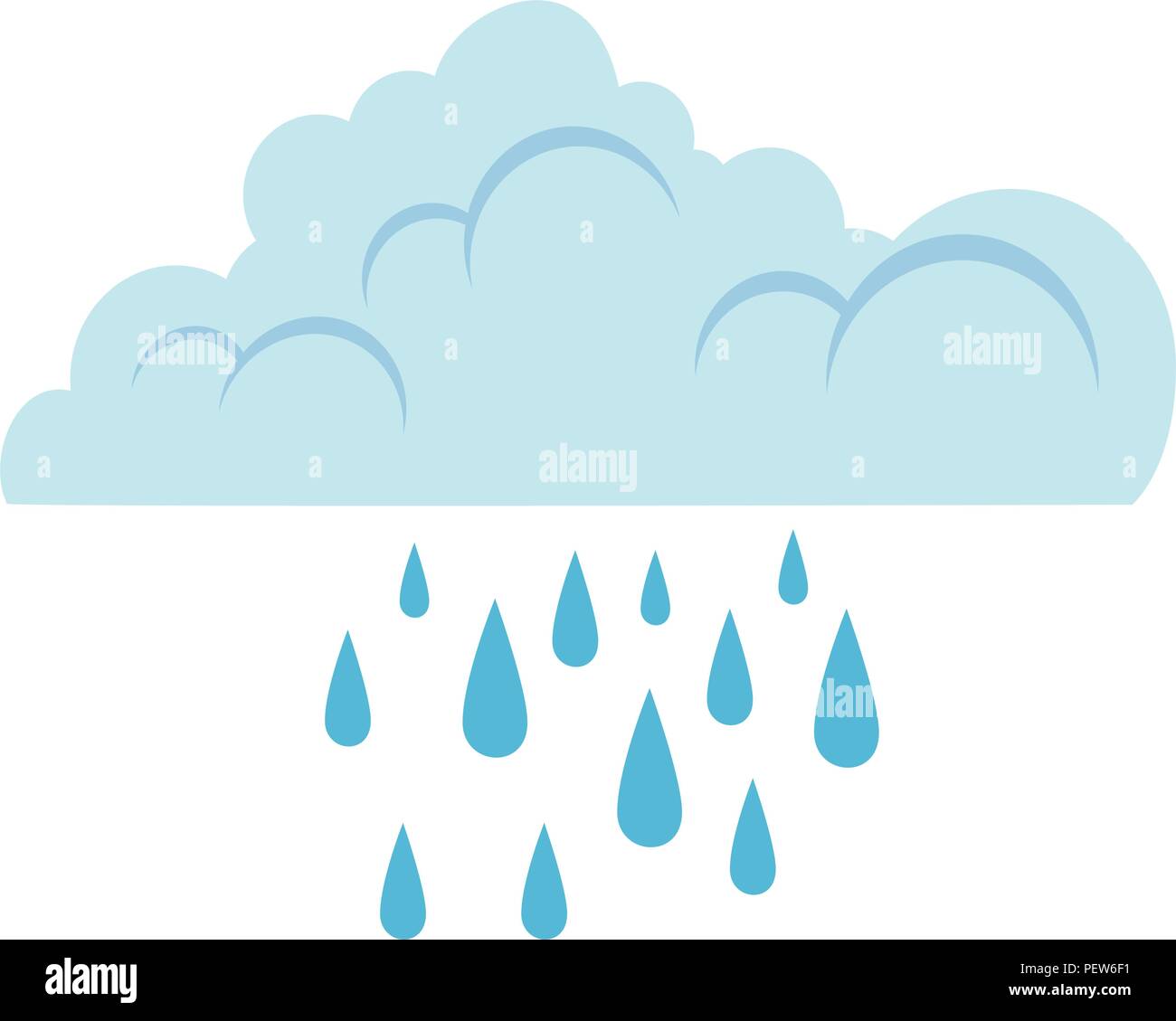 cloud with rain drops Stock Vector Image & Art - Alamy