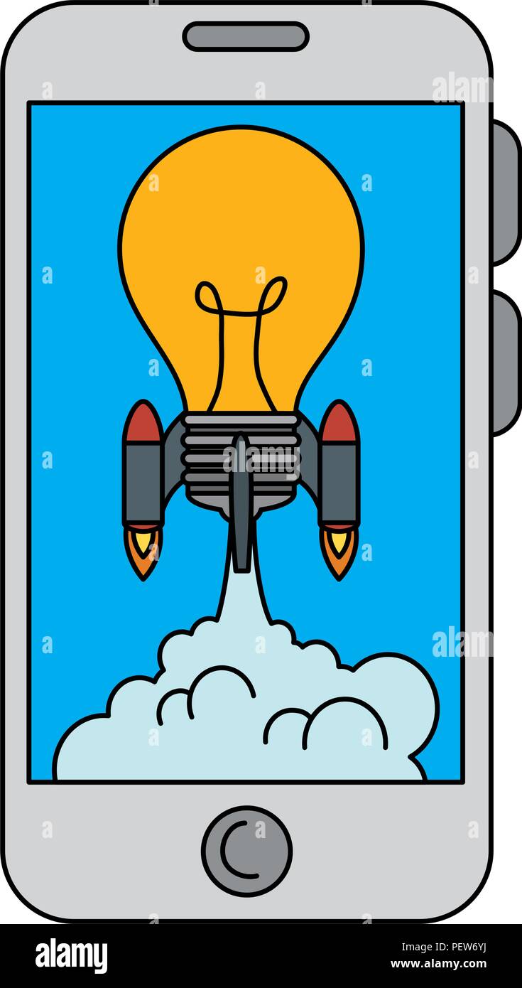 bulb rocket launcher in smartphone Stock Vector Image & Art - Alamy