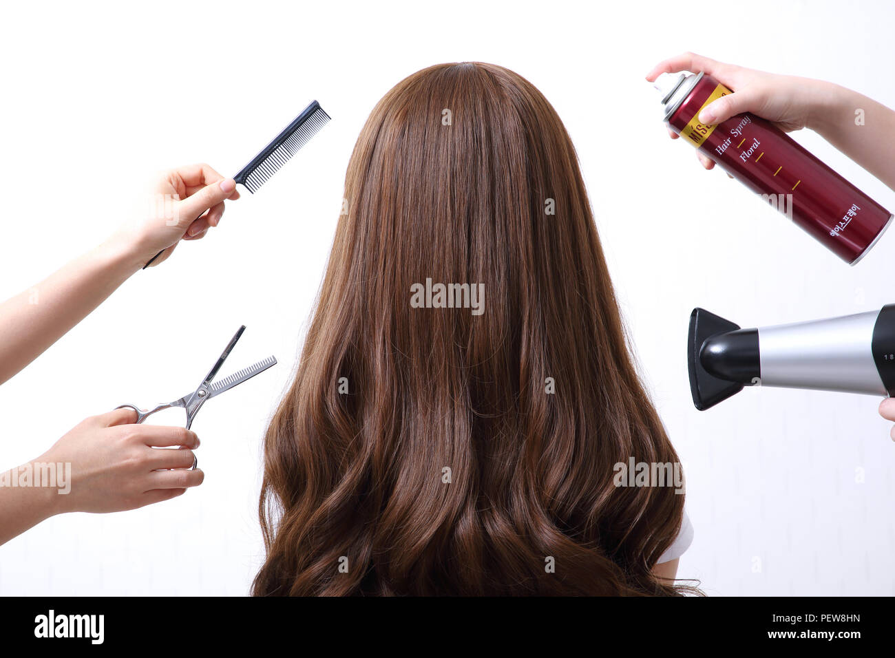 Long colorful hair with objects related to hair salon on close up isolated on background. 103 Stock Photo - Alamy Long colorful hair with objects related to hair salon on close up isolated on background. 103 Stock Photo - Alamy