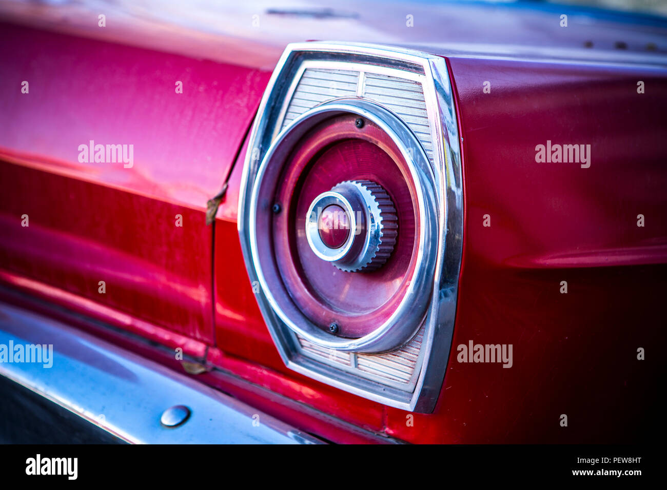 Derelict car tail light Stock Photo