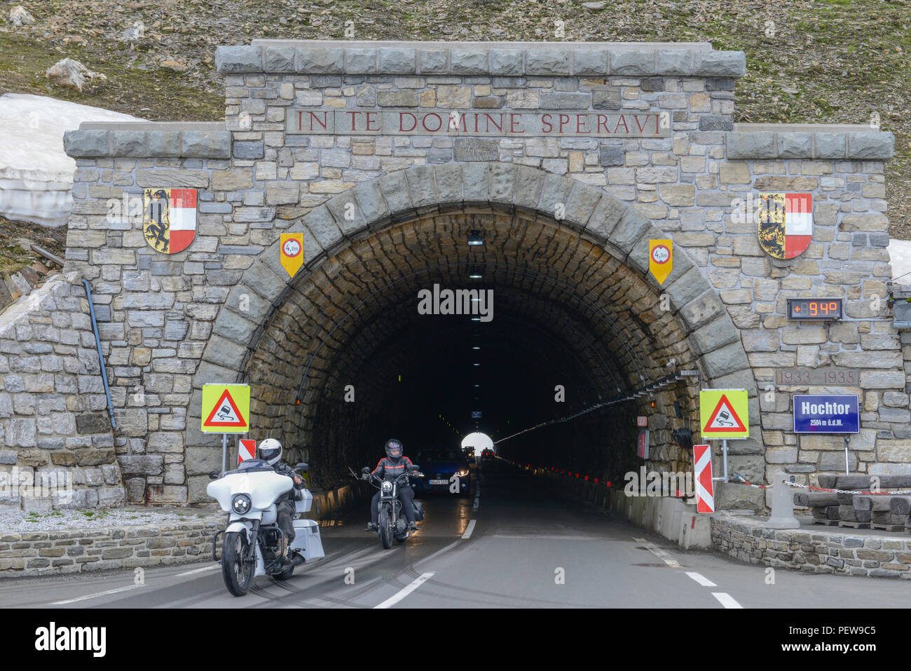 Hochtor tunnel, Austria 2 July 2018 Hochalpenstrasse is one of the