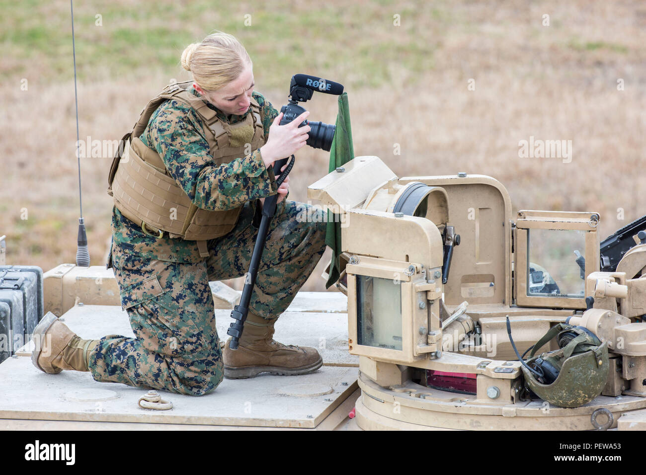 U.S. Marine Corps Cpl. Shannon West, a production specialist with ...