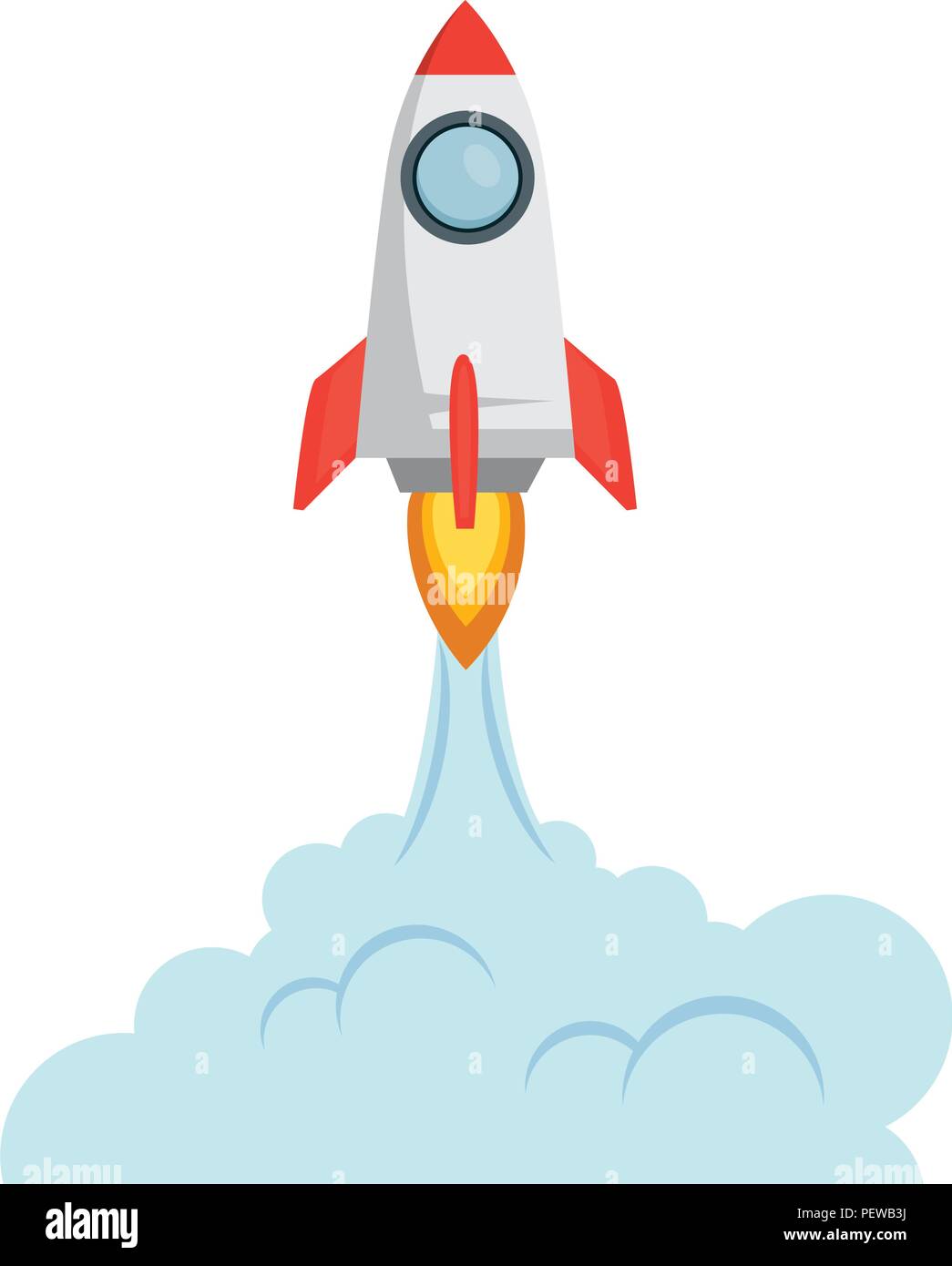 rocket start up with smoke Stock Vector Image & Art - Alamy