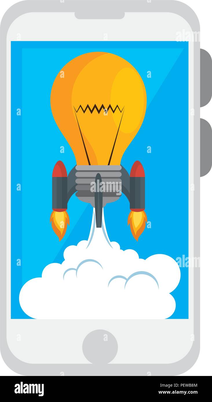 bulb rocket launcher in smartphone Stock Vector Image & Art - Alamy