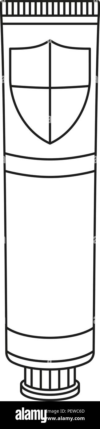 Line art black and white toothpaste tube Stock Vector Image & Art - Alamy