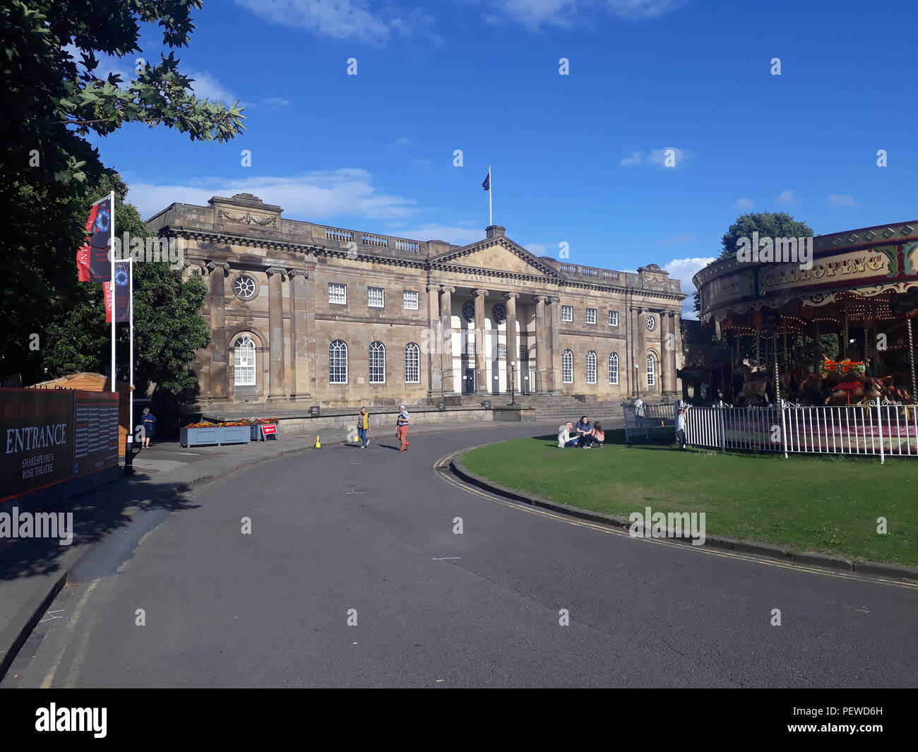 Castle Museum York and carousel Stock Photo Alamy