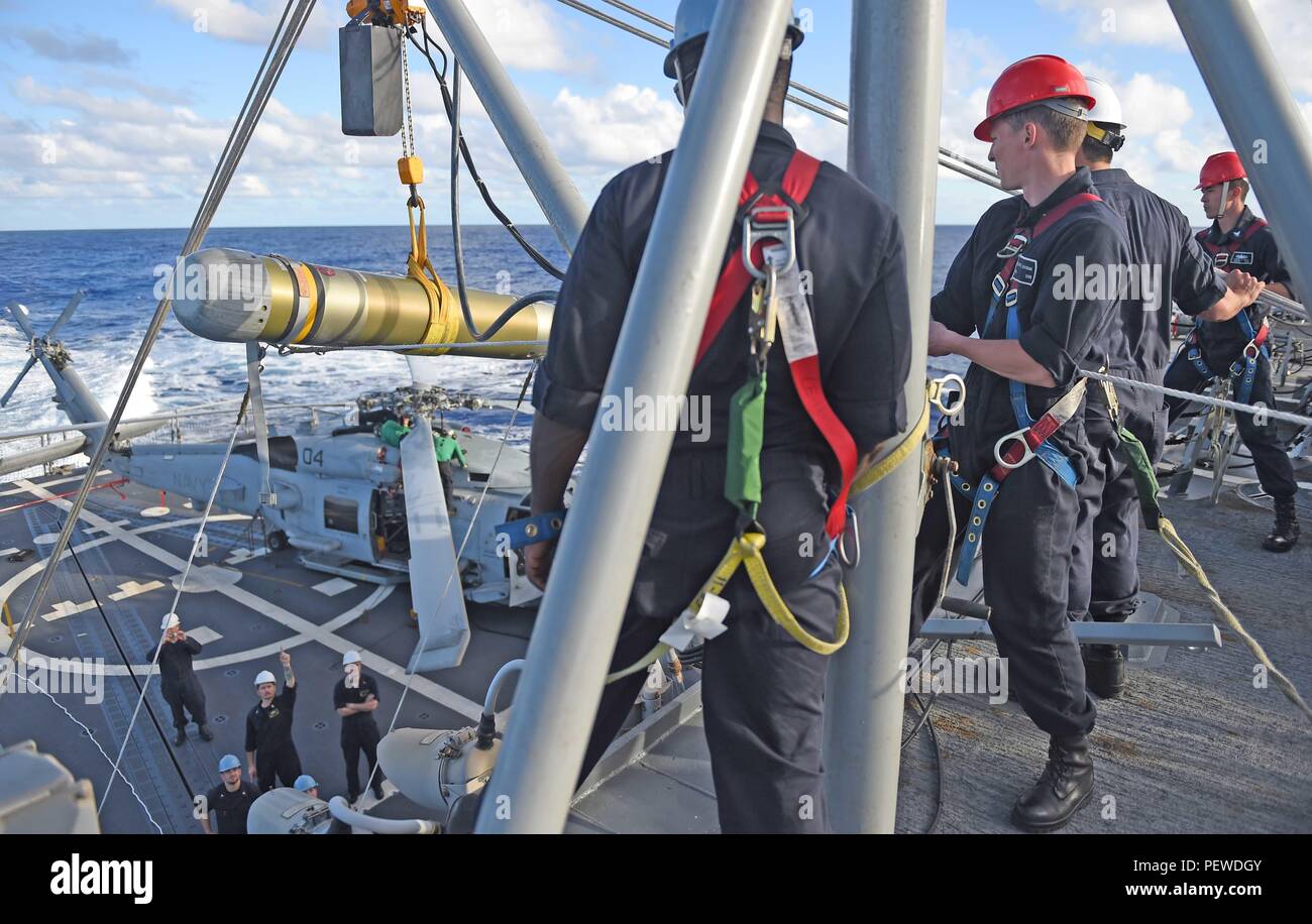 Sailors aboard the guided-missile destroyer USS Stockdale (DDG 106 ...