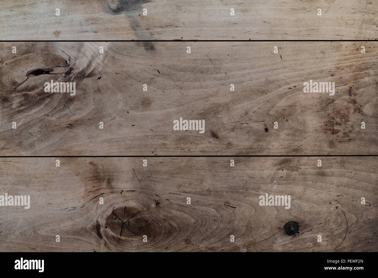 directly above shot of rustic wooden table background Stock Photo