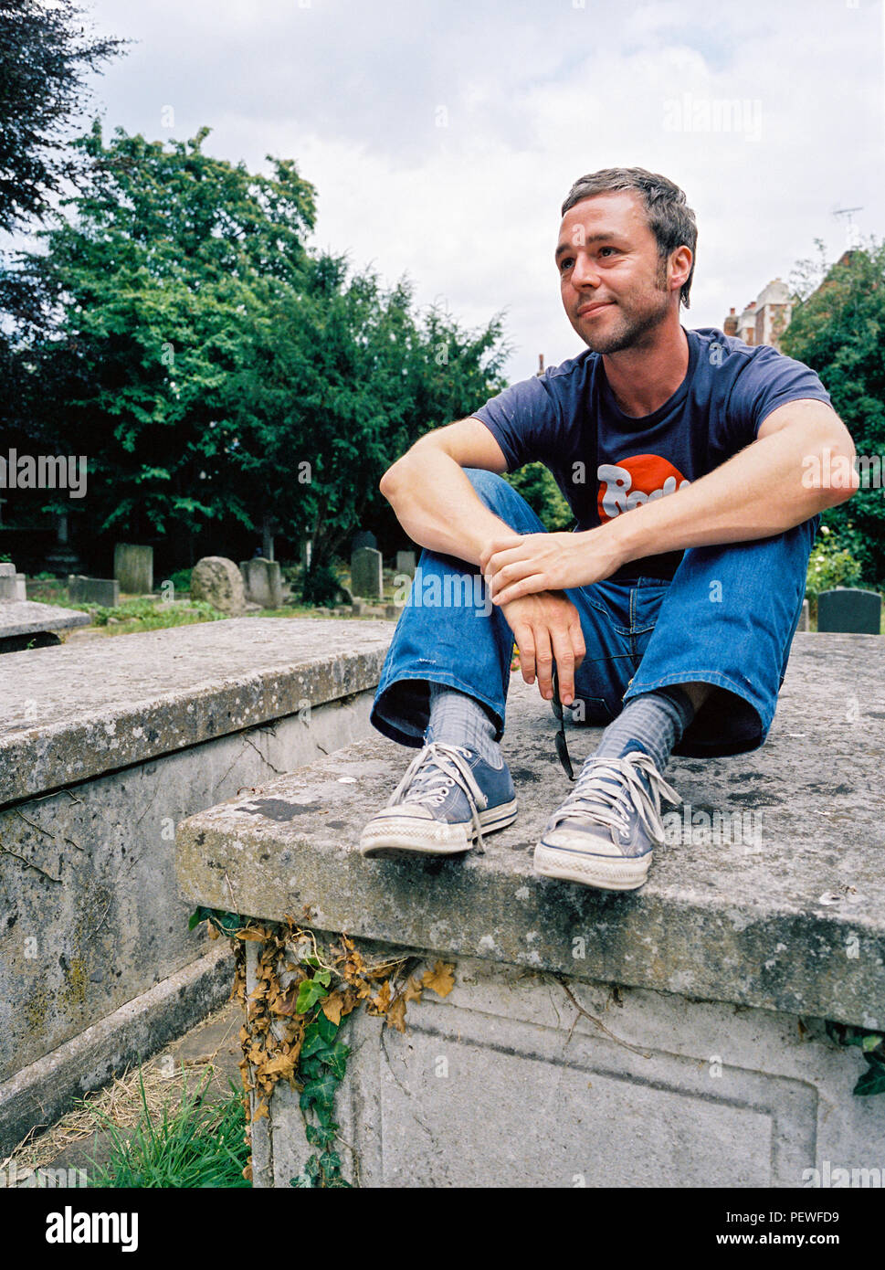 Portrait of musician Baxter Dury (son of Ian Dury) photographed in
