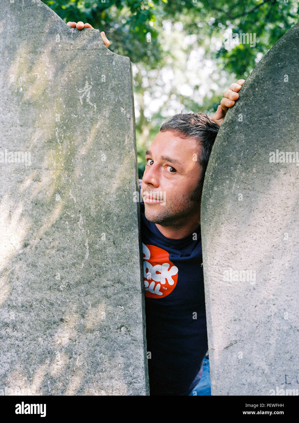 Portrait of musician Baxter Dury (son of Ian Dury) photographed in Hampstead, London on 15th July 2005. Stock Photo