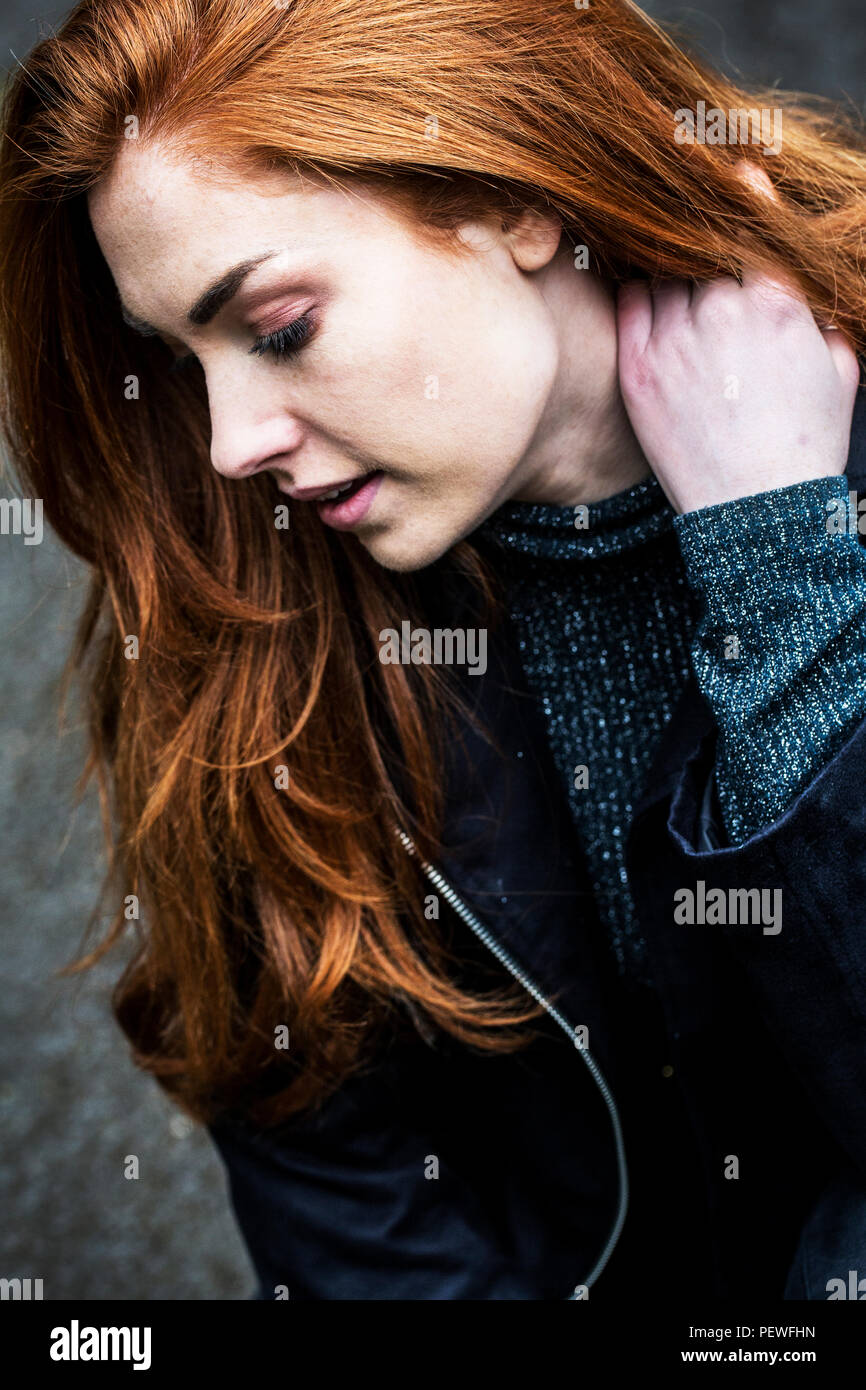 Portrait red hair women hi-res stock photography and images - Alamy