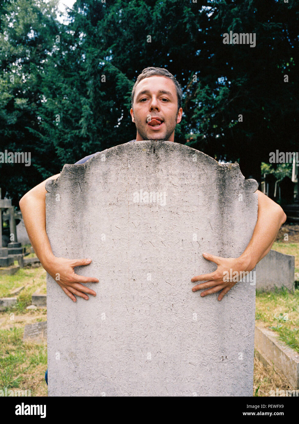 Portrait of musician Baxter Dury (son of Ian Dury) photographed in Hampstead, London on 15th July 2005. Stock Photo