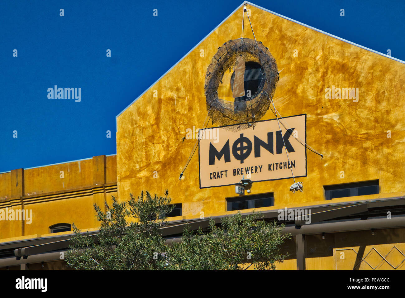 Monk craft brewery and restaurant Stock Photo