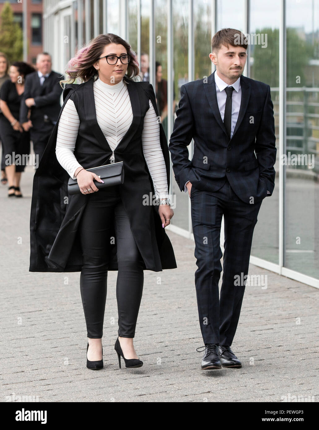 Sophie and Pete Sandiford from Gogglebox arrive at the New York Stadium