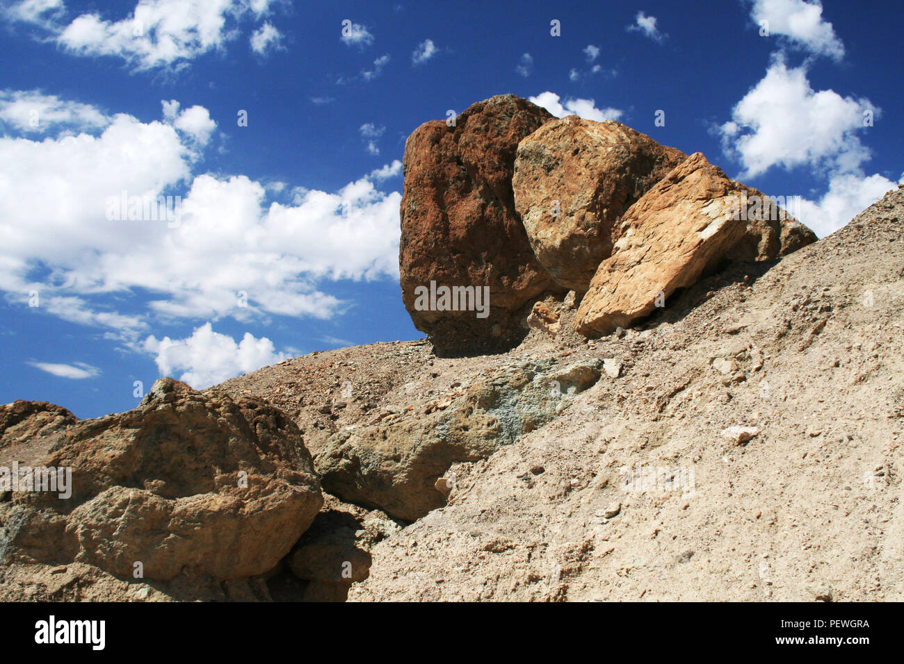 Rocks and erosion, Geology of Death Valley National Park, Death Valley, California, USA Stock Photo