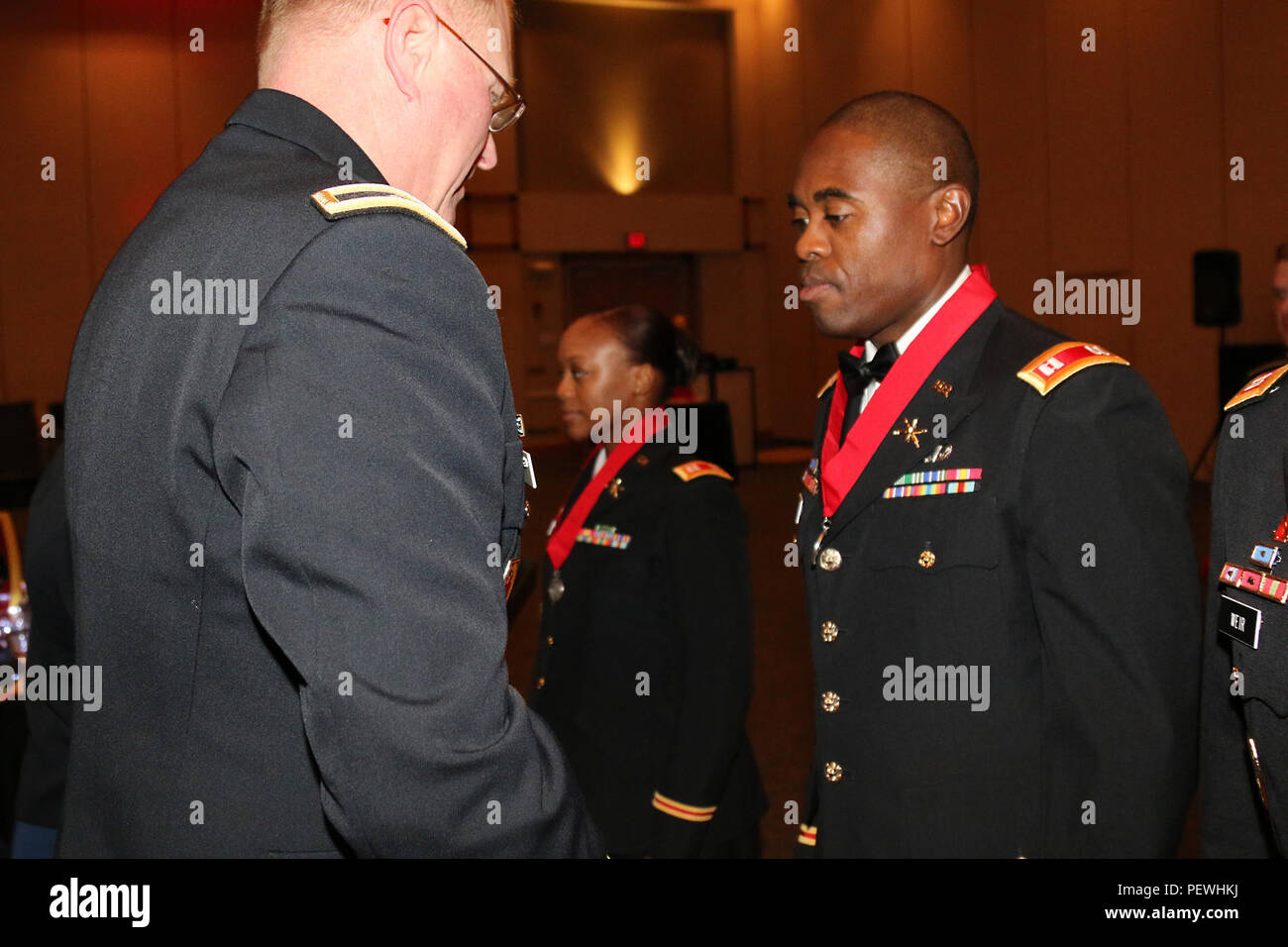 Capt. Miclos St. Fleur (right), the battery commander for Battery B ...