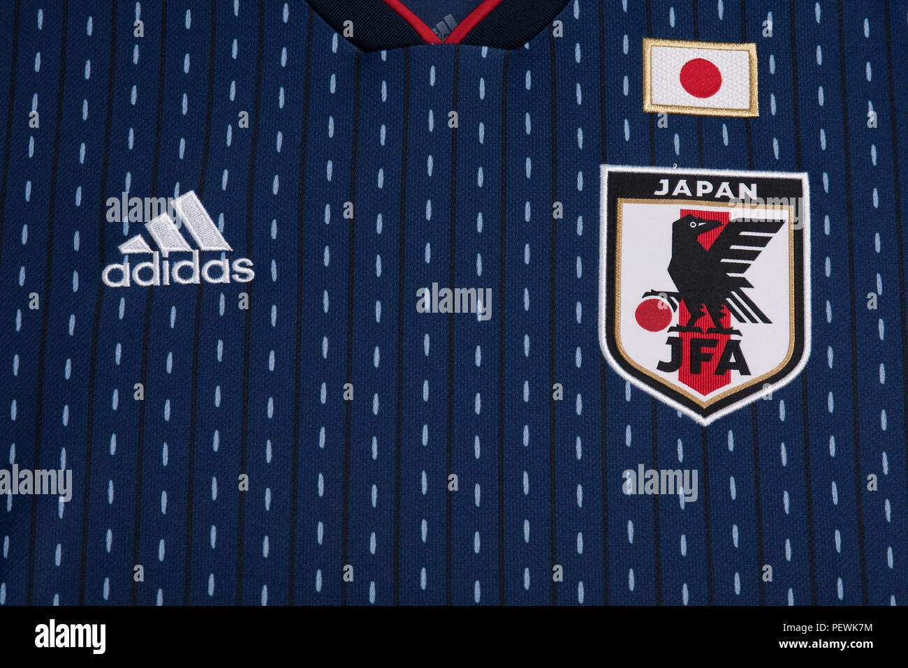 Japanese National Football team shirt. FIFA World Cup 2018 Stock Photo -  Alamy