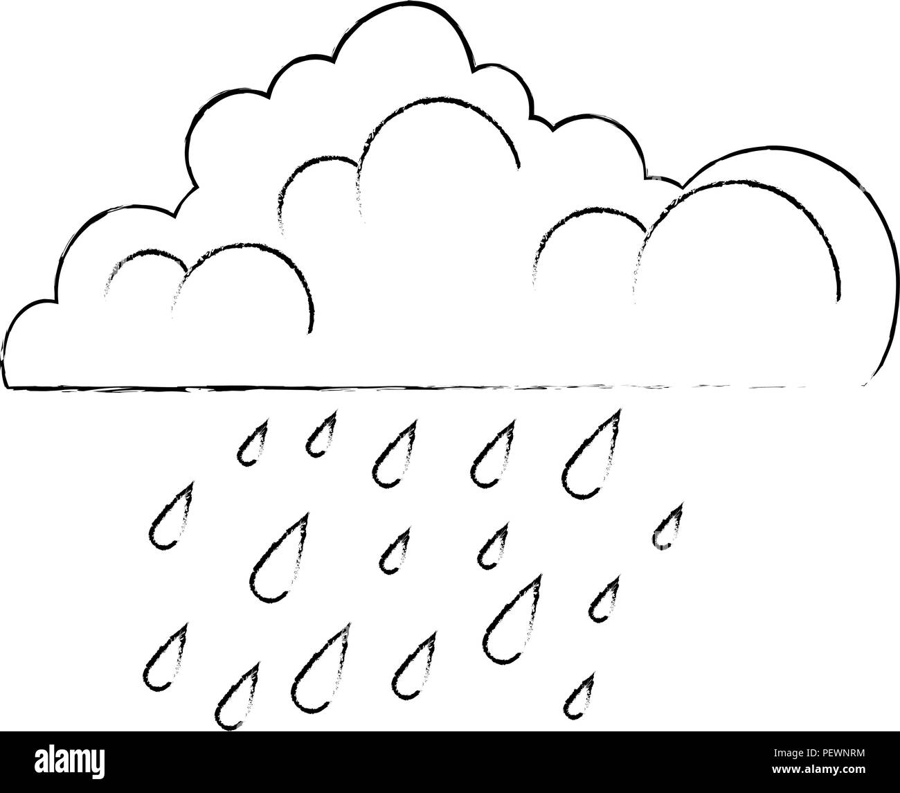 cloud with rain drops Stock Vector Image & Art - Alamy